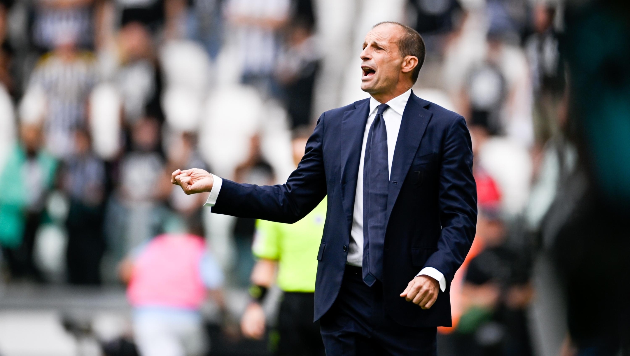 TURIN, ITALY - SEPTEMBER 16: Head coach of Juventus Massimiliano Allegri gtiduring the Serie A TIM match between Juventus and SS Lazio at Allianz Stadium on September 16, 2023 in Turin, Italy. (Photo by Daniele Badolato - Juventus FC/Juventus FC via Getty Images)