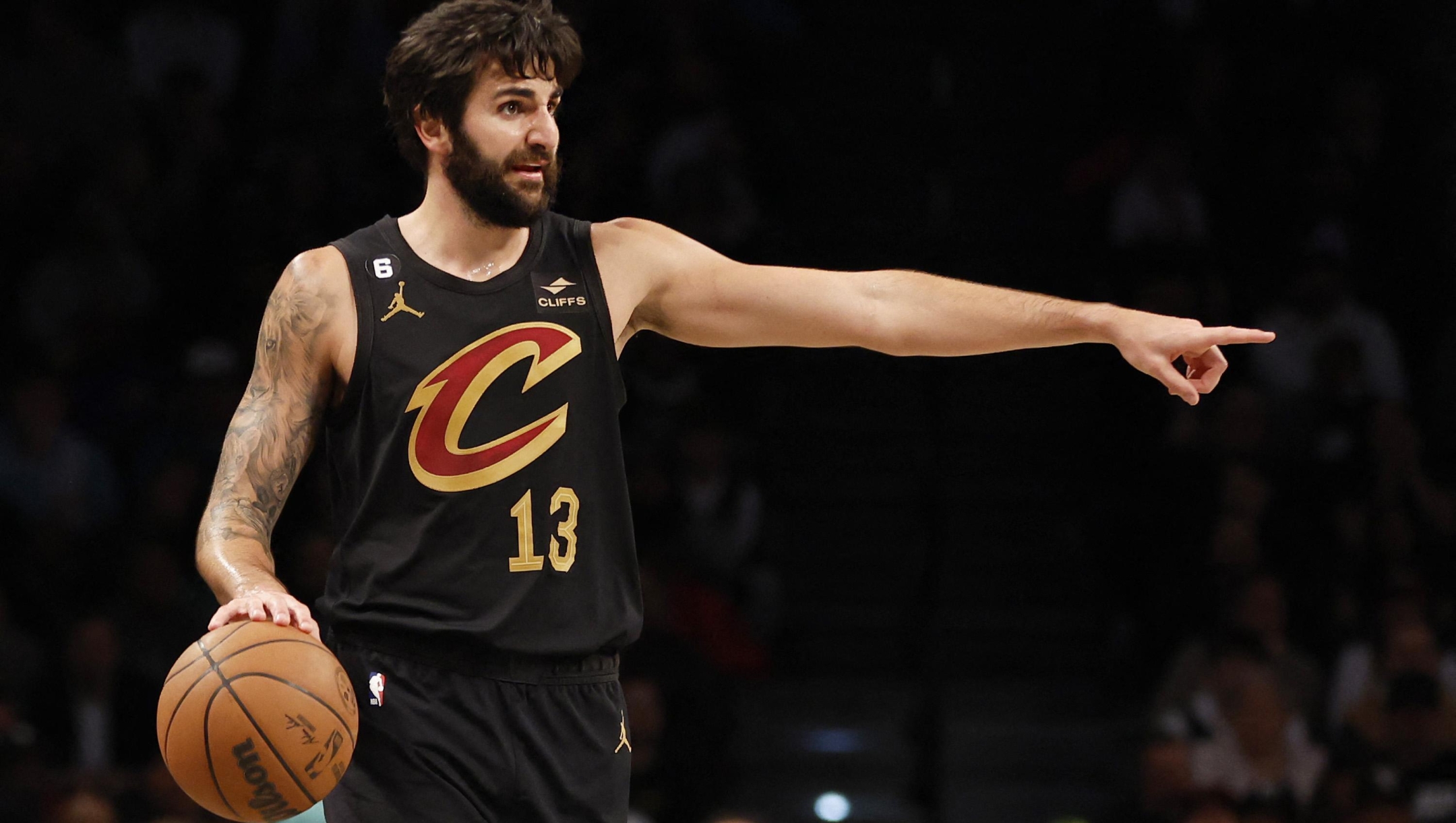 (FILES) Ricky Rubio #13 of the Cleveland Cavaliers calls a play during the second half against the Brooklyn Nets at Barclays Center on March 23, 2023 in the Brooklyn borough of New York City. Cleveland Cavaliers point guard Ricky Rubio says on January 4, 2024 he is retiring from the NBA after not featuring this season while he dealt with mental health issues. (Photo by Sarah Stier / GETTY IMAGES NORTH AMERICA / AFP)