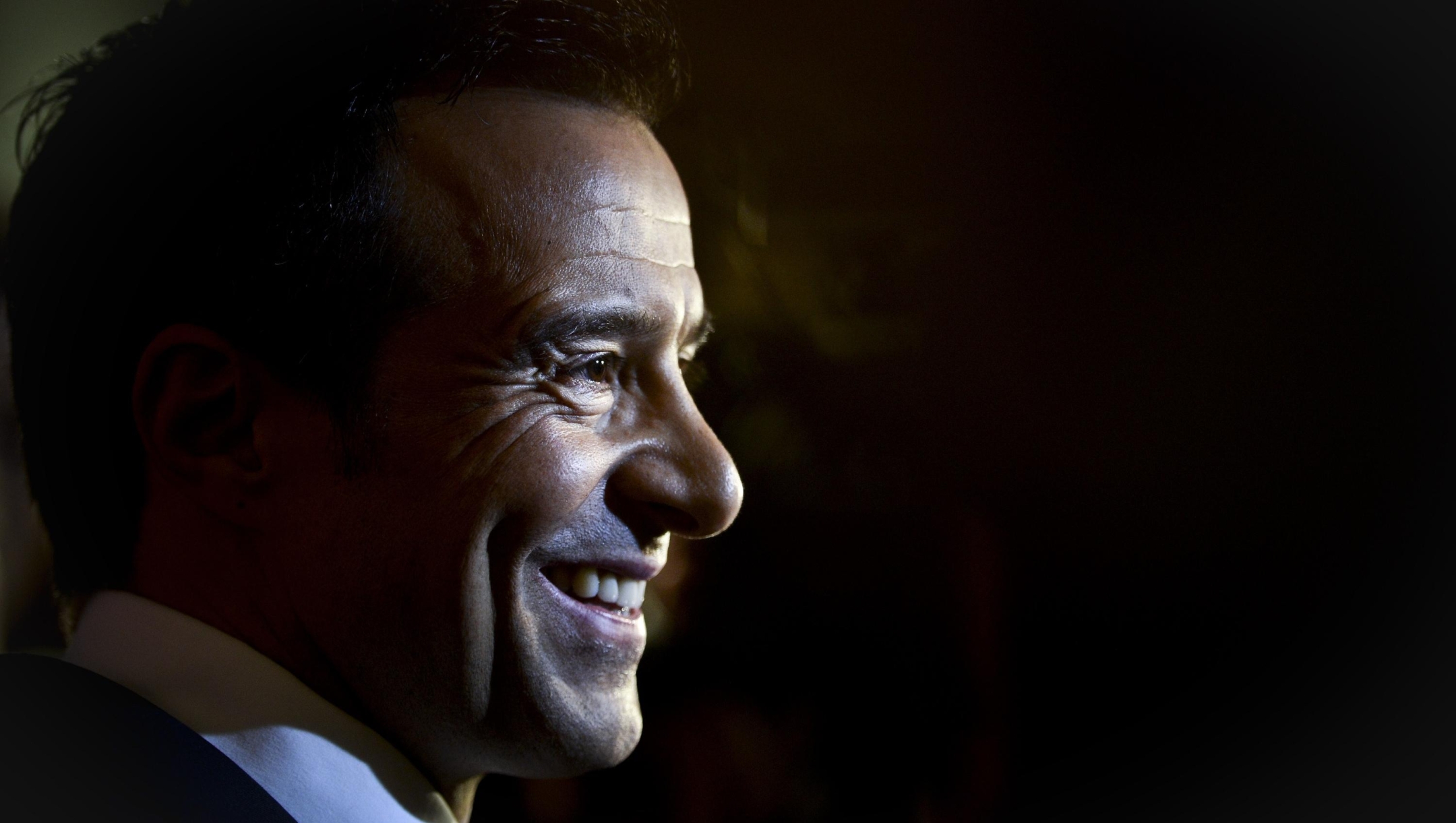 Portuguese football manager Jorge Mendes stands in front of the press during the release of the book "The Special Agent" written by Miguel Cuesta and Jonathan Sanchez in Lisbon on February 2, 2015. AFP PHOTO/ PATRICIA DE MELO MOREIRA