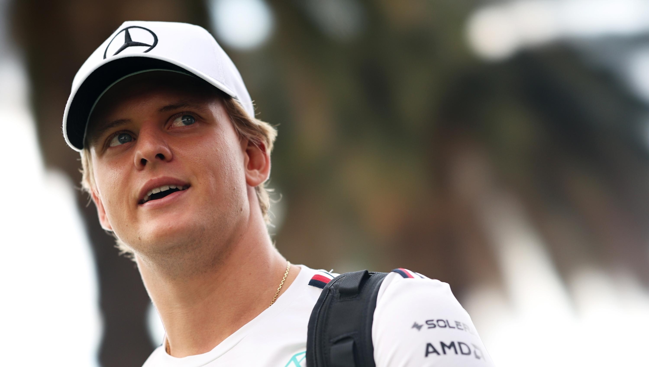 MEXICO CITY, MEXICO - OCTOBER 28: Mick Schumacher of Germany, Reserve Driver of Mercedes walks in the Paddock  prior to final practice ahead of the F1 Grand Prix of Mexico at Autodromo Hermanos Rodriguez on October 28, 2023 in Mexico City, Mexico. (Photo by Jared C. Tilton/Getty Images)