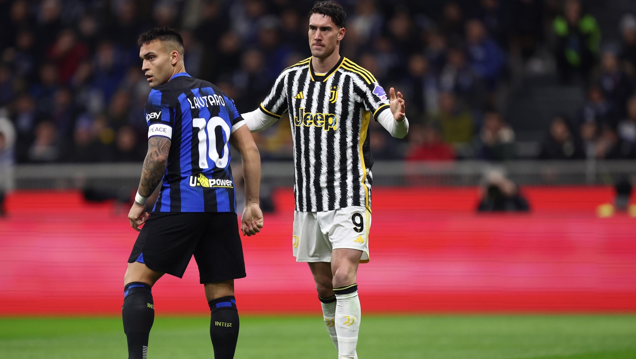 Lautaro Martinez e Dusan Vlahovic - Inter-Juventus