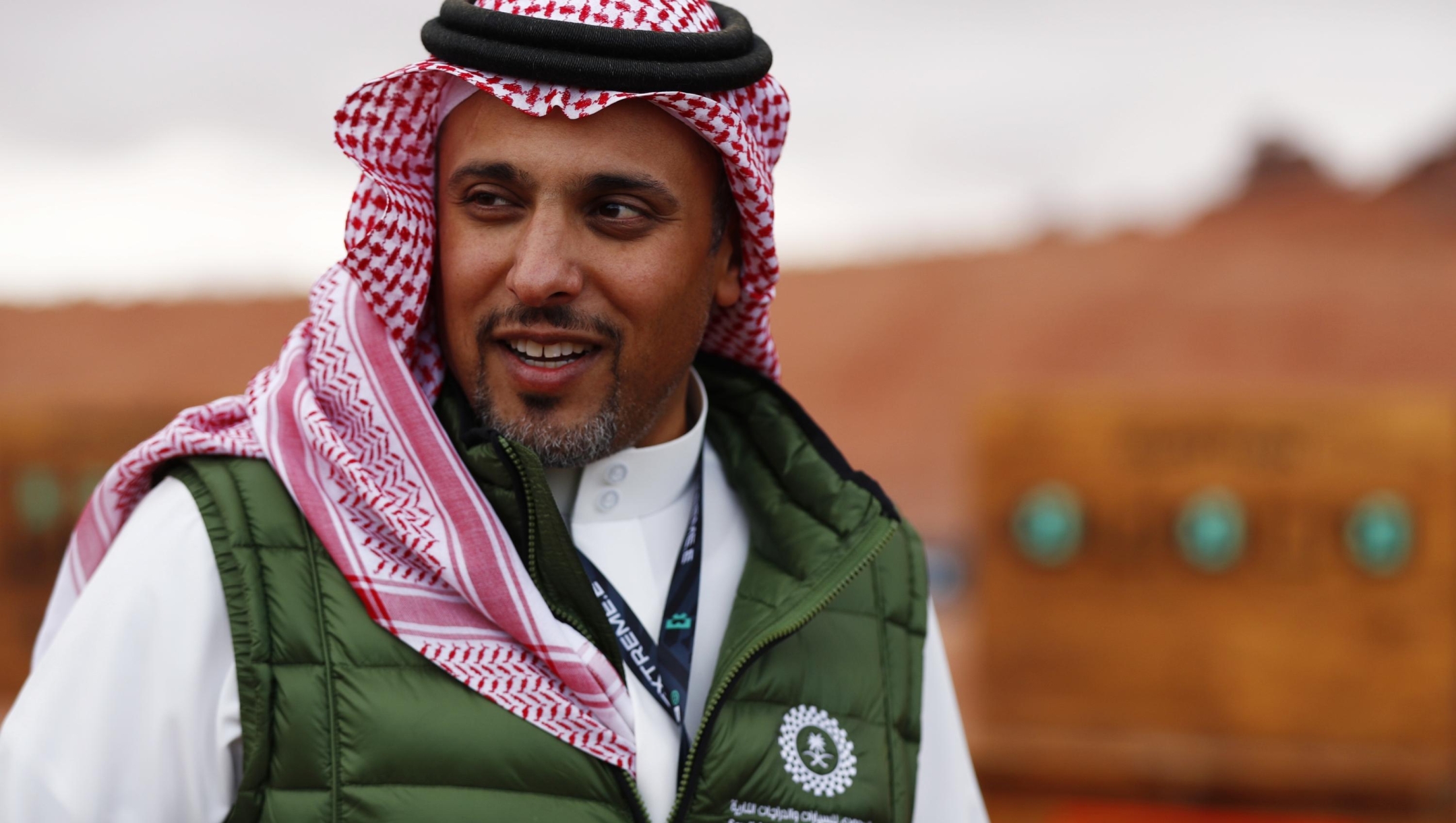 FEBRUARY 19: Prince Khalid bin Sultan Al-Abdullah Al-Faisal, Chairman of the Saudi Automobile and Motorcycle Federation (SAMF) and the Saudi Motorsport Company during the Saudi Arabia on February 19, 2022. (Photo by Carl Bingham / LAT Images)
