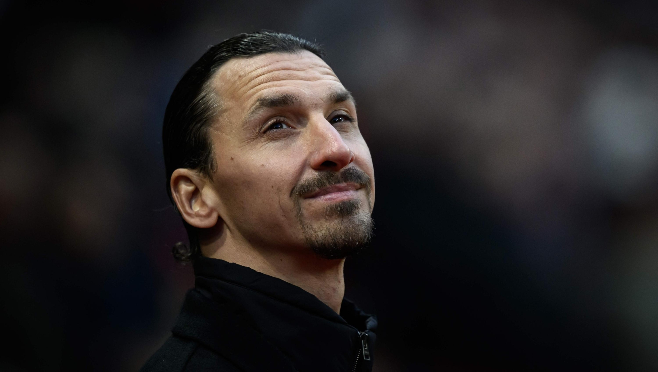 AC Milan's Swedish senior advisor Zlatan Ibrahimovic attends the UEFA Europa League round of 16 play-off match between Rennes and AC Milan at The Roazhon Park Stadium in Rennes, western France, on Febrtuary 22, 2024. (Photo by LOIC VENANCE / AFP)