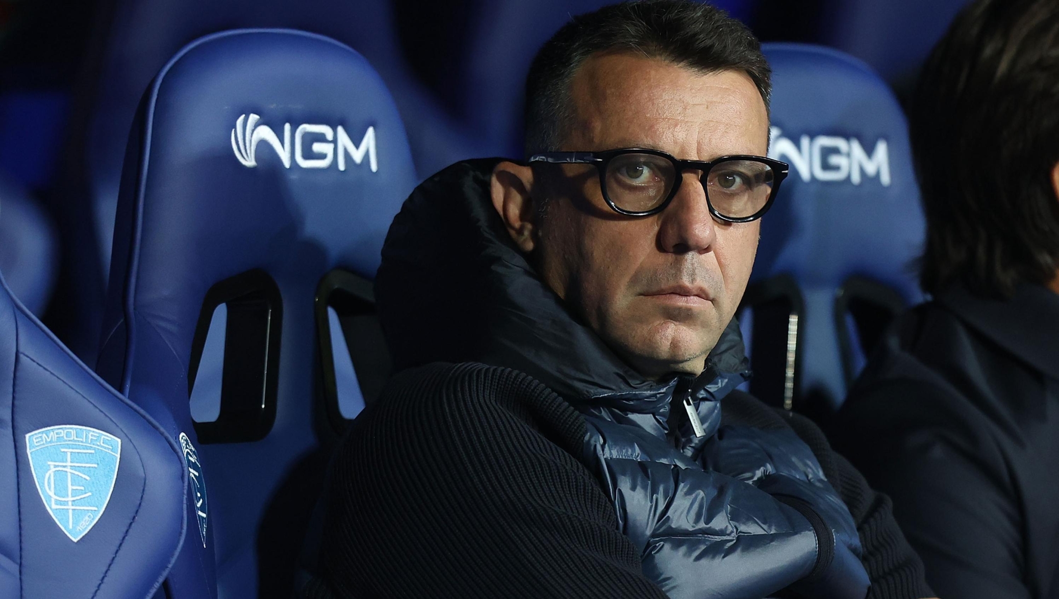 EMPOLI, ITALY - NOVEMBER 3: Roberto D'Aversa head coach of Empoli FC looks on during the Serie A match between Empoli and Como at Stadio Carlo Castellani on November 3, 2024 in Empoli, Italy. (Photo by Gabriele Maltinti/Getty Images)