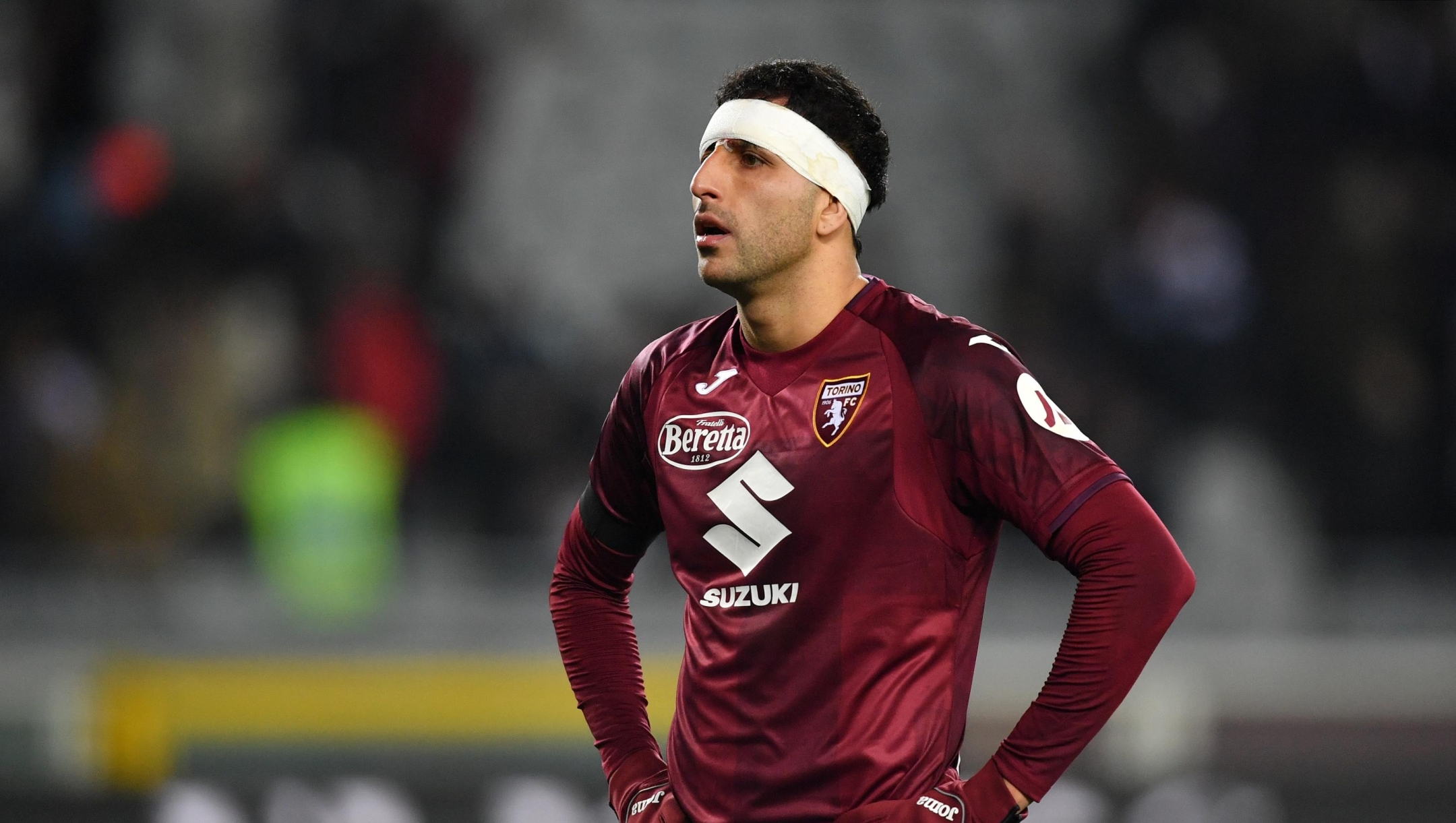 TURIN, ITALY - JANUARY 05: Guillermo Maripan of Torino looks on after the Serie A match between Torino and Parma at Stadio Olimpico di Torino on January 05, 2025 in Turin, Italy. (Photo by Valerio Pennicino/Getty Images)