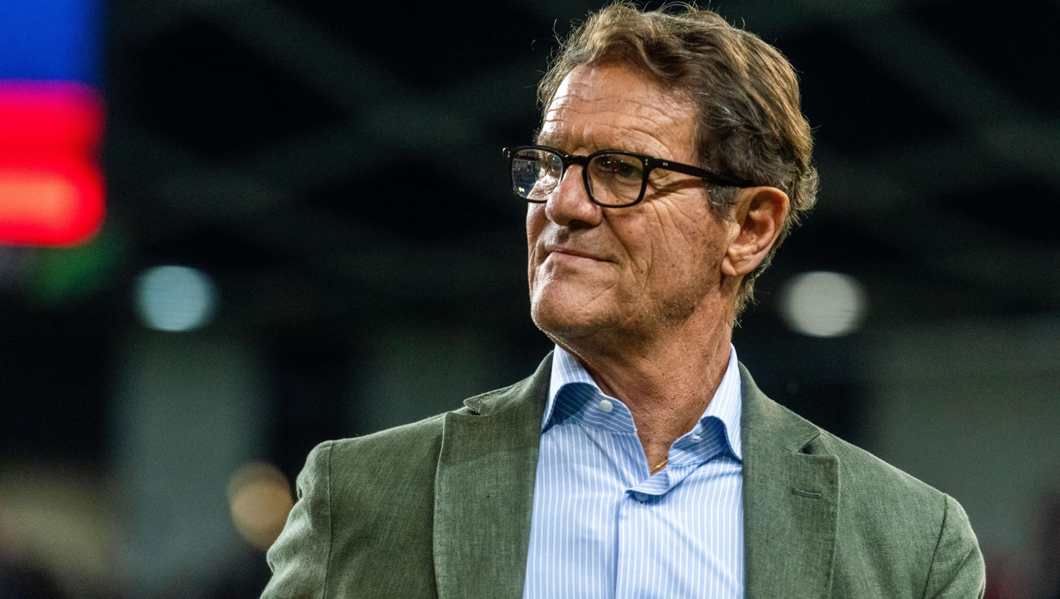 Fabio Capello of Italy managing the Red Team during a charity match for the Slovenian flood victims on September 15, 2023 in Ljubljana, Slovenia. In August 2023 major floods occurred in two-thirds of the Slovenian territory due to heavy rain. Deemed as the worst natural disaster of the country. (Photo by Jurij Kodrun/Getty Images)