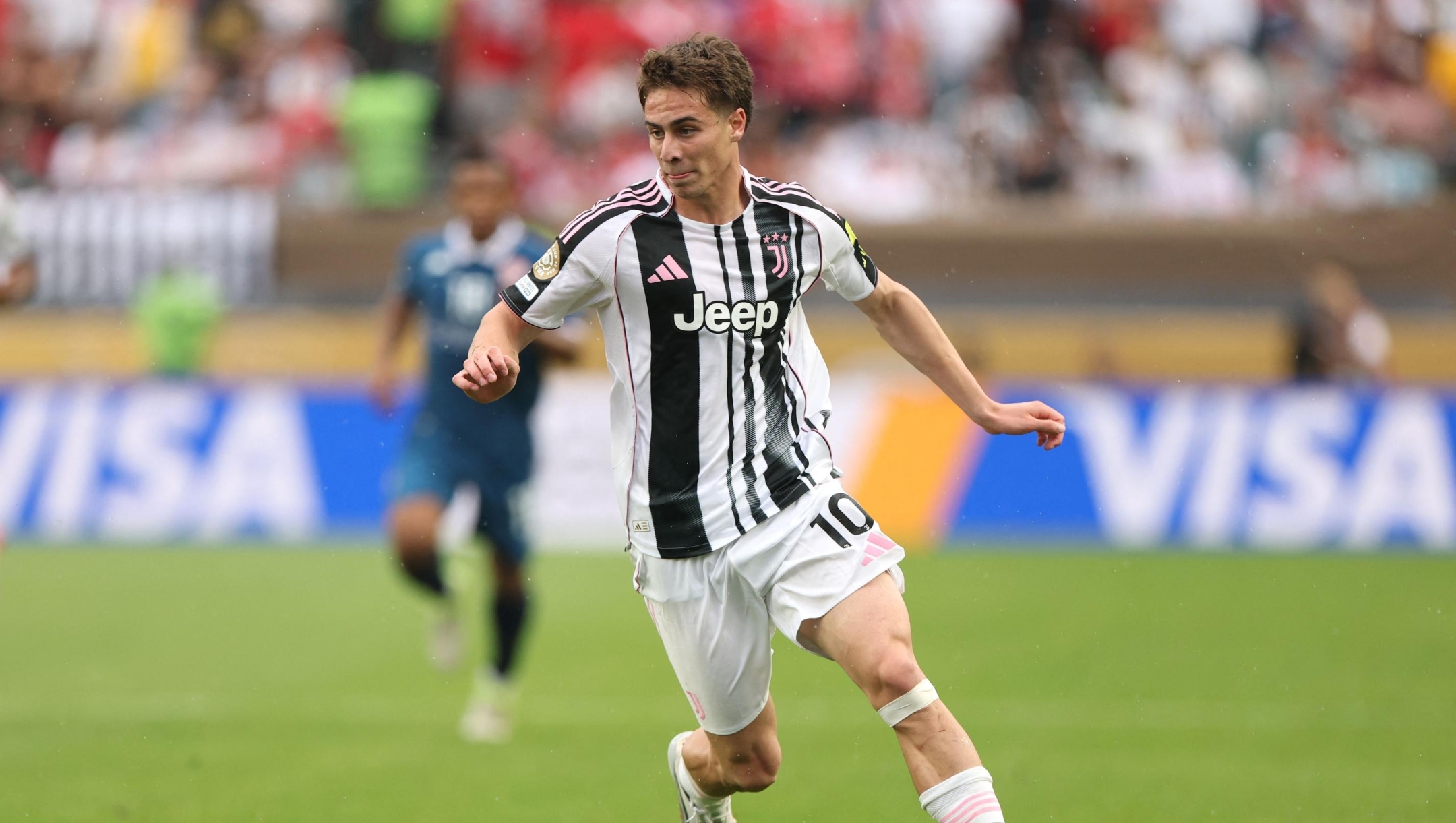 Kenan Yildiz #10 of Juventus FC during the FIFA Club World Cup 2025 group G match between Juventus FC and Wydad AC at Lincoln Financial Field on June 22, 2025 in Philadelphia, Pennsylvania. Francois Nel/Getty Images/AFP (Photo by Francois Nel / GETTY IMAGES NORTH AMERICA / Getty Images via AFP)