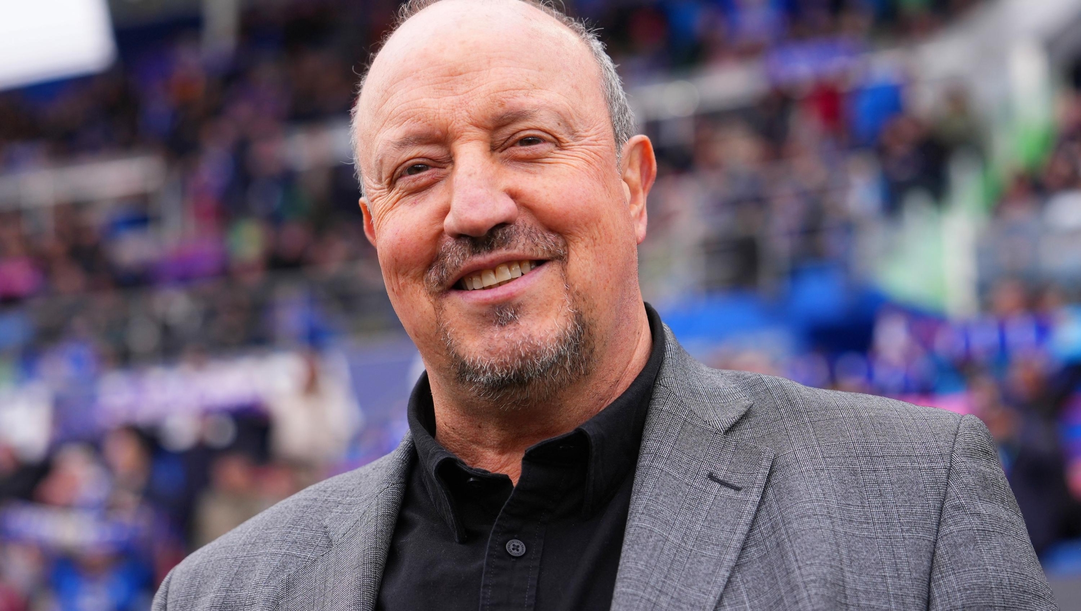  Rafa Benitez, Head Coach of Celta Vigo, looks on prior to kick-off ahead of the LaLiga EA Sports match between Getafe CF and Celta Vigo at Coliseum Alfonso Perez on February 11, 2024 in Getafe, Spain. (Photo by Angel Martinez/Getty Images)