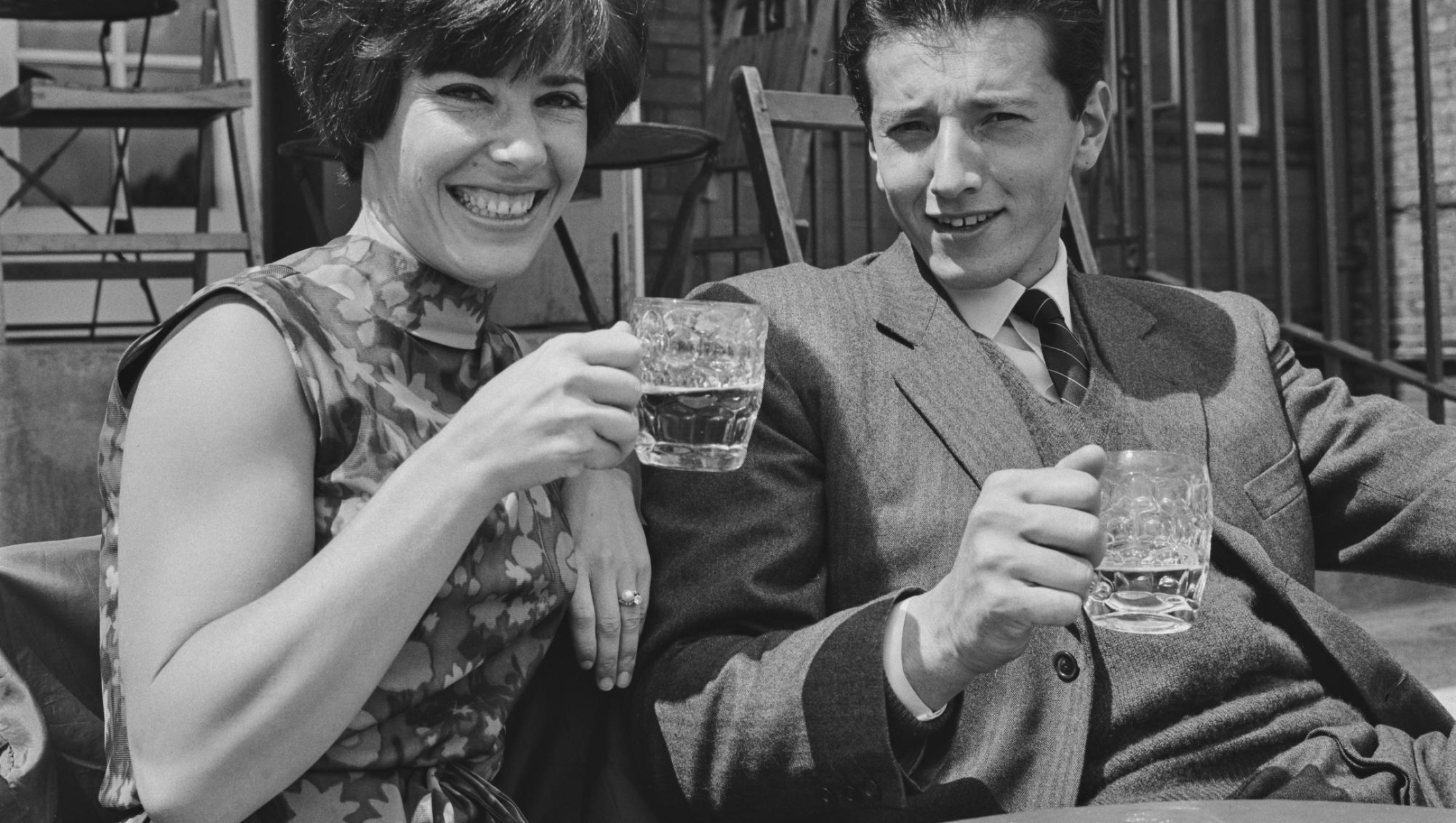 Italian tennis player and sportswear designer Sergio Tacchini and his wife Pierrette, UK, 23rd June 1965. (Photo by Evening Standard/Hulton Archive/Getty Images)