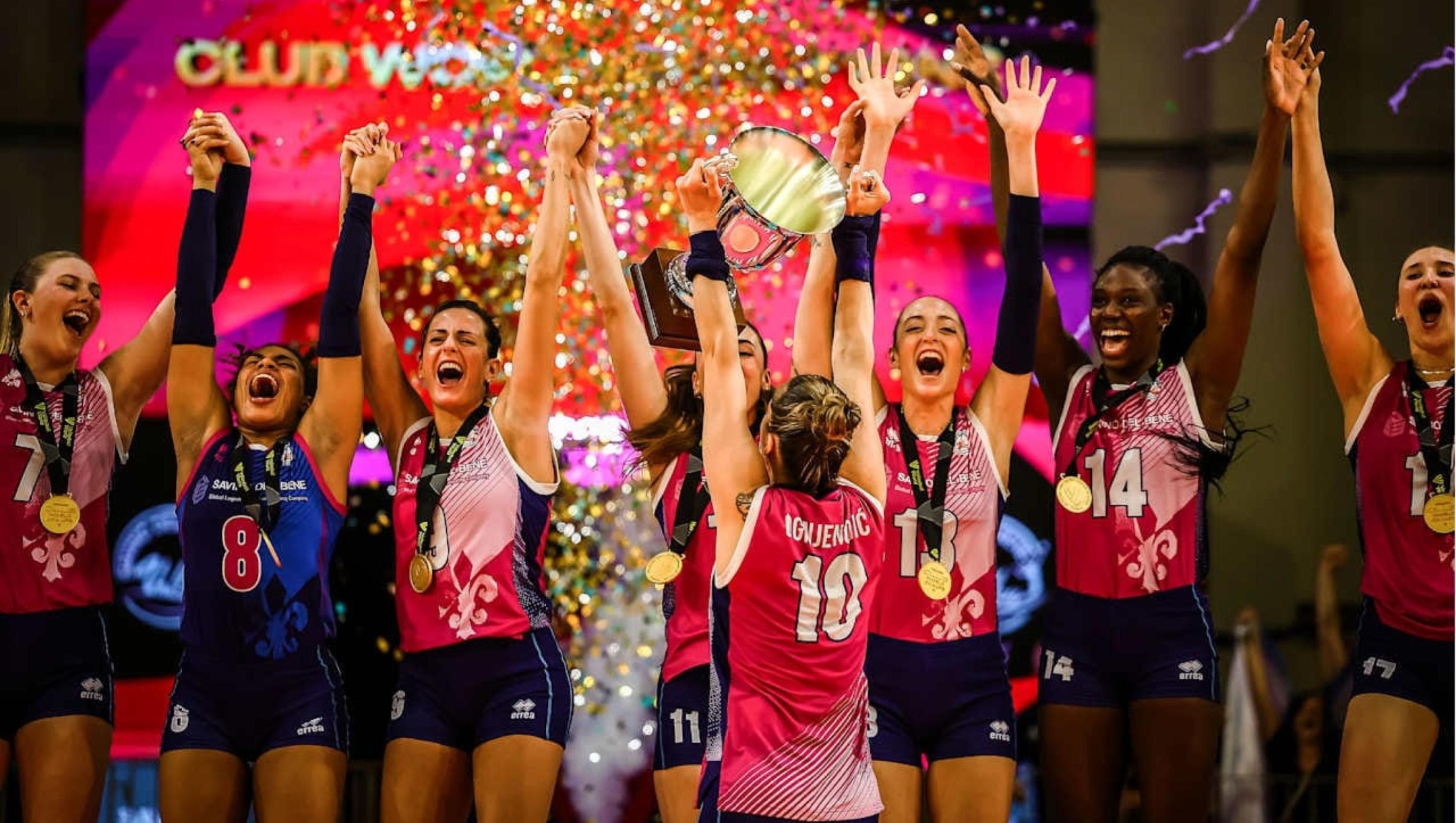 Savino Del Bene Scandicci, campione del mondo per club nella pallavolo femminile per la prima volta nella sua storia, in una foto diffusa il 14 dicembre 2025.
Press Savino Del Bene Volley /  Volleyball World 
FOTO DIFFUSA DA UFFICIO STAMPA 
+++FOTO DIFFUSA DALL'UFFICIO STAMPA - USARE SOLO PER ILLUSTRARE OGGI LA NOTIZIA INDICATA NEL TITOLO - NON ARCHIVIARE - NON VENDERE - NON USARE PER FINI NON GIORNALISTICI - NPK+++
