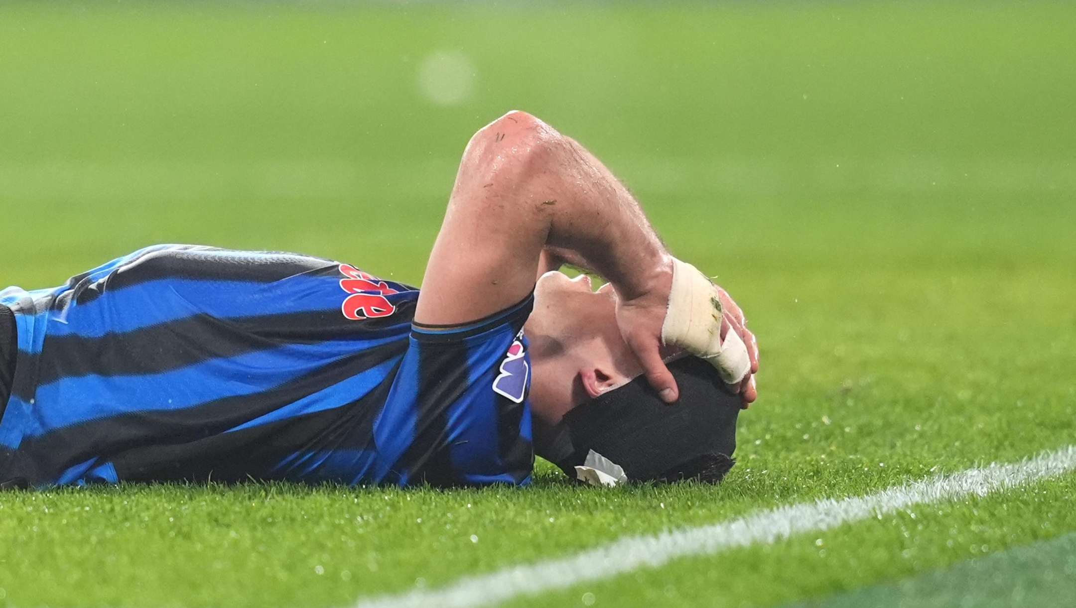 Atalanta's Nikola Krstovic  during the Uefa Champions League soccer match between Atalanta and Bayern Munich  at the New Balance Stadium in Bergamo , north Italy - Tuesday , March 10 ,  2026. Sport - Soccer . (Photo by Spada/LaPresse)