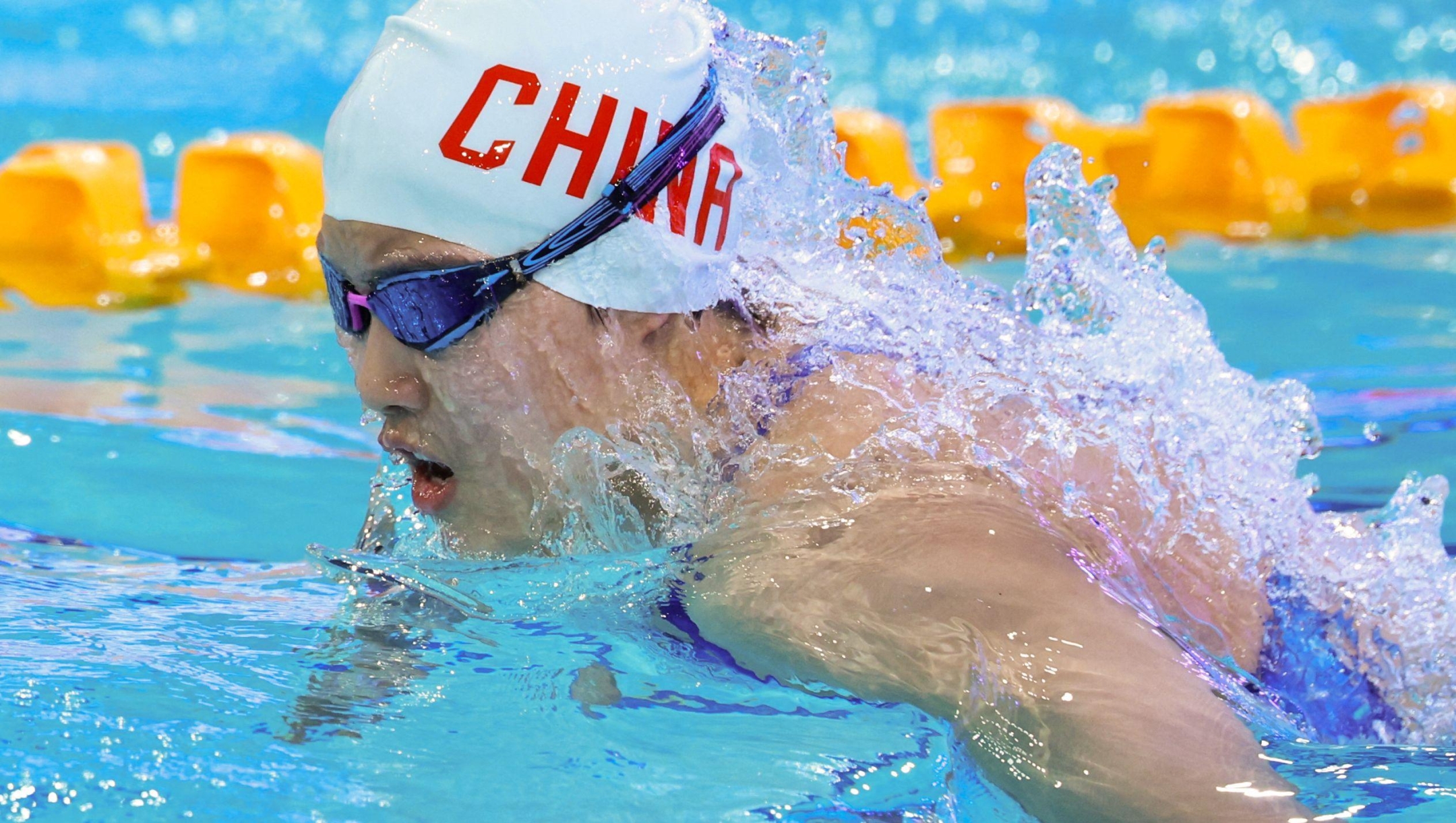 Chinas Yu Zidi competes in the women's 200m butterfly final at the China Open Swimming Championships in Shenzhen, in Chinas southerm Guangdong province on March 19, 2026. Chinese swimming sensation Yu Zidi added to her fast-growing reputation as the 13-year-old phenomenon beat multiple Olympic medallist Regan Smith in the women's 200m butterfly in a personal-best time in Shenzhen. (Photo by CN-STR / AFP) / China OUT