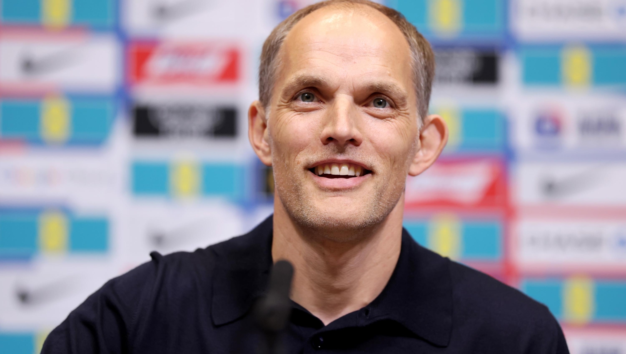  Thomas Tuchel, Head Coach of England, speaks during a press conference for the England FIFA World Cup 2026 squad announcement at Wembley Stadium on May 22, 2026 in London, England.  (Photo by Alex Pantling/Getty Images)