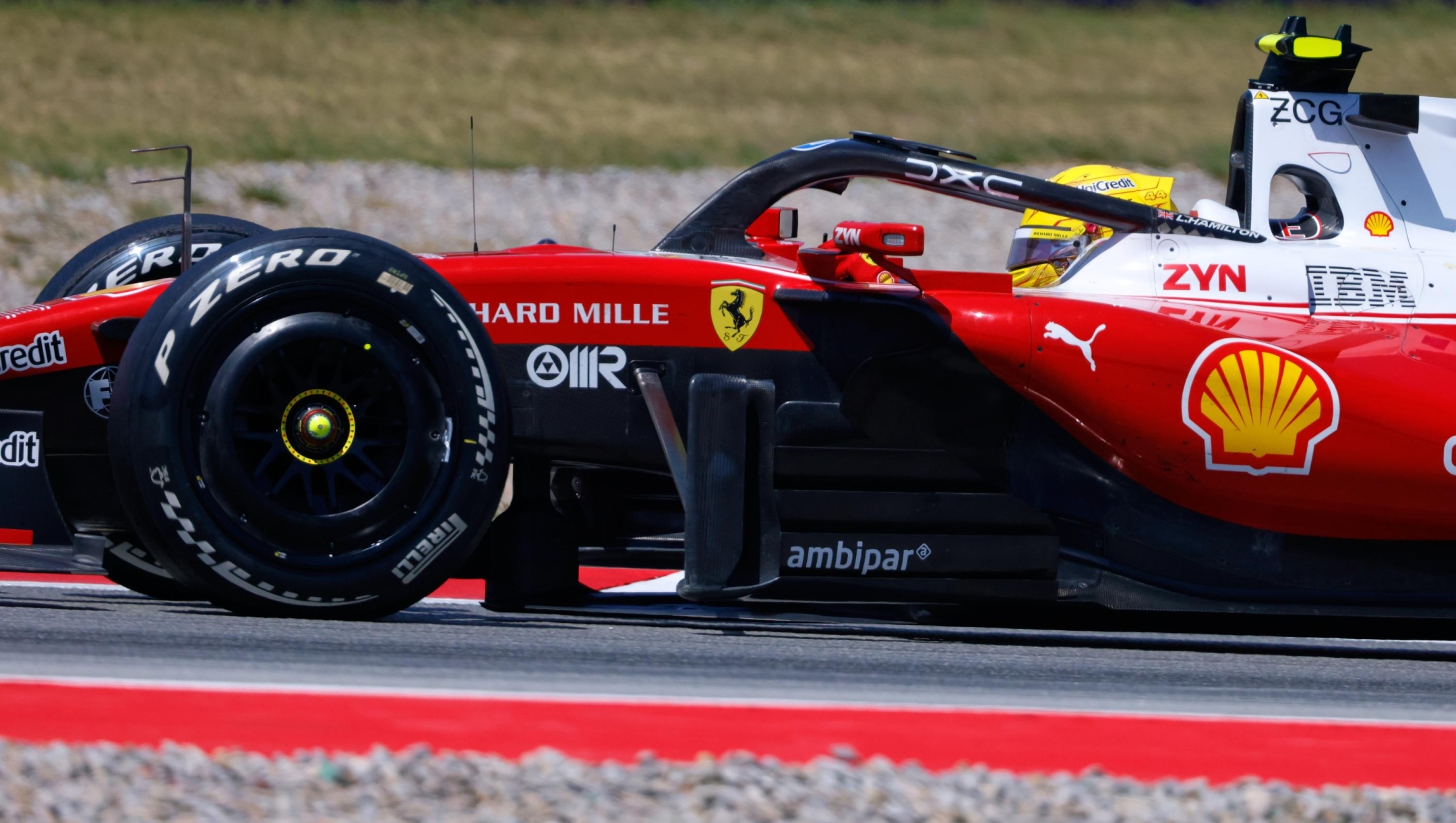 Ferrari driver Lewis Hamilton of Britain steers his car during the Spain F1 Grand Prix race at the Barcelona Catalunya racetrack in Montmelo, near Barcelona, Spain, Sunday, June 14, 2026. (AP Photo/Joan Monfort)





Associate Press/ LaPresse
Only Italy and Spain