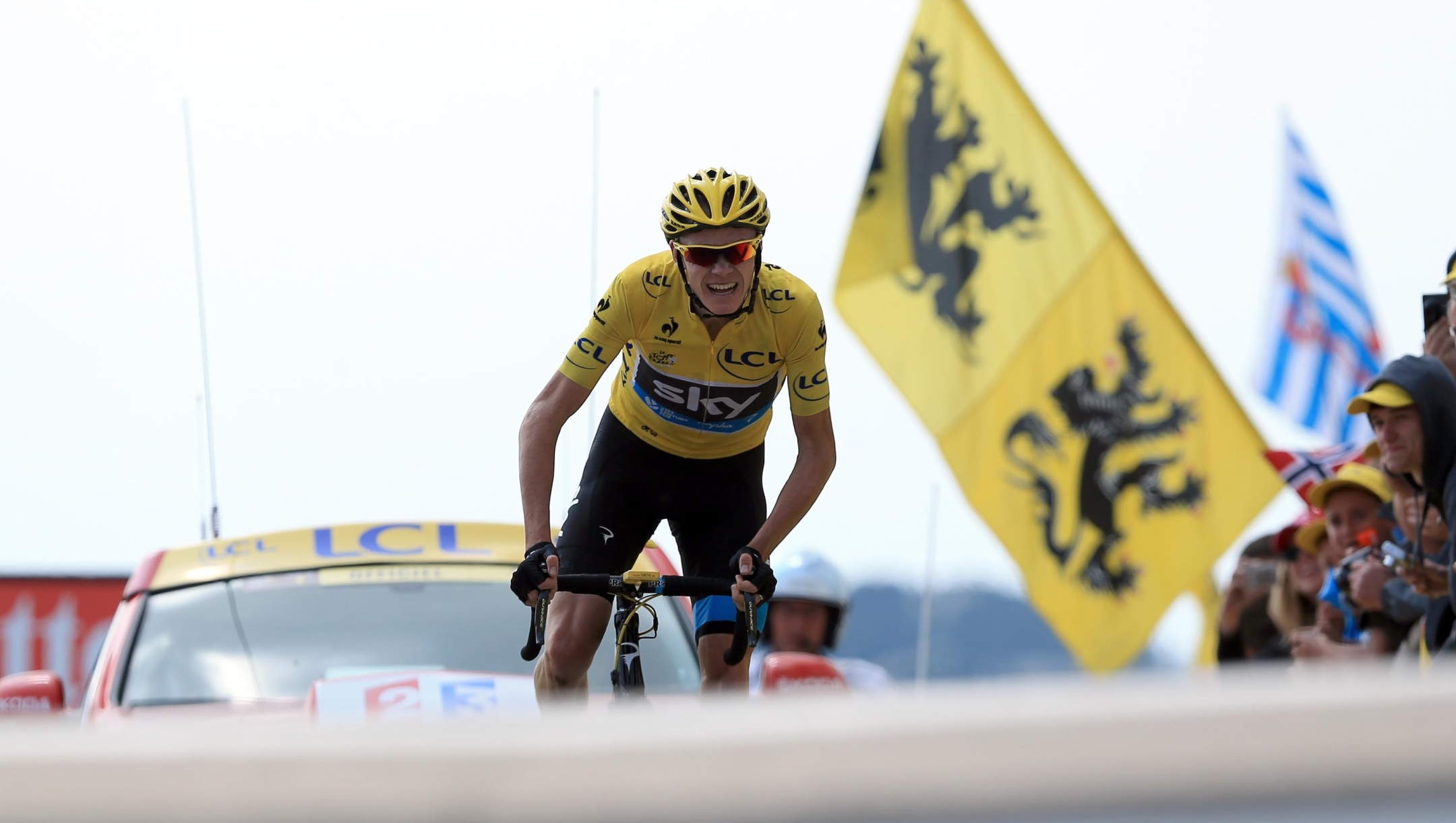 during stage fifteen of the 2013 Tour de France, a 242.5KM road stage from Givors to Mont Ventoux, on July 14, 2013 on Mont Ventoux, France.