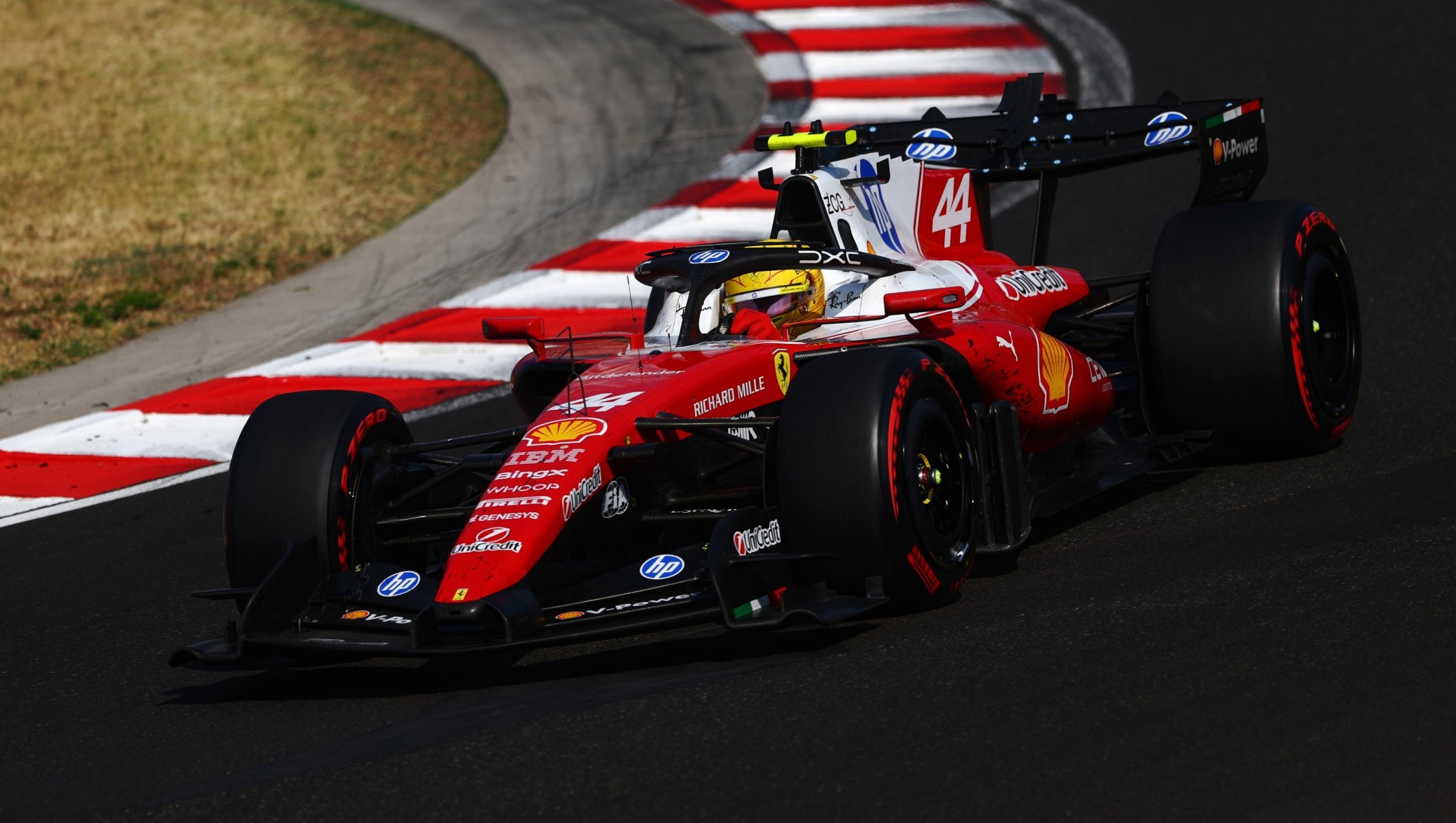  Lewis Hamilton of Great Britain driving the (44) Scuderia Ferrari SF-26 on track during the F1 Grand Prix of Hungary at Hungaroring on July 26, 2026 in Budapest, Hungary. (Photo by Clive Mason/Getty Images)