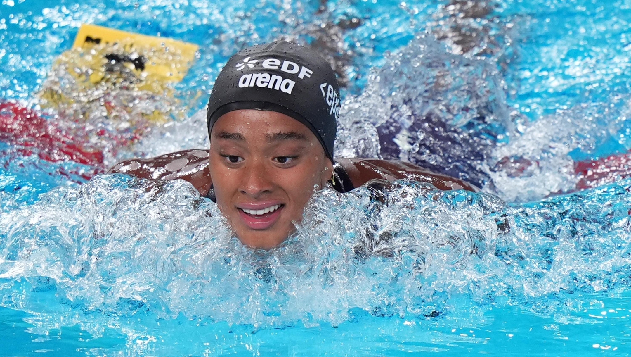 Sara Curtis from Italy during gold medal and world recordo on the Women's 50-meter backstroke final at the Swimming  European Aquatics Championships Paris 2026,  Paris, August  13 2026 . (Photo by Spada/LaPresse)
