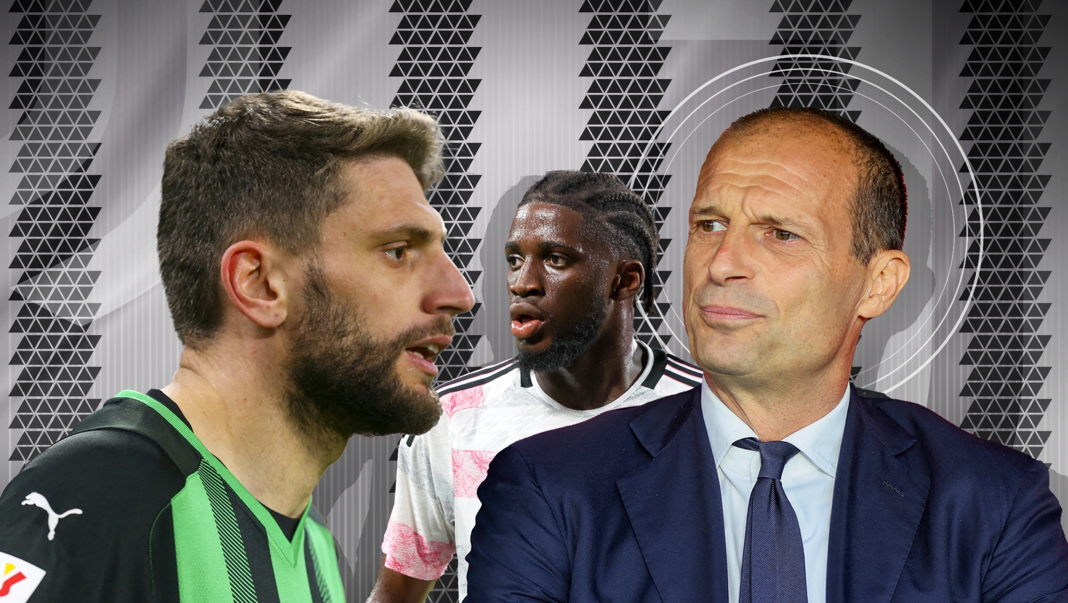 La Juve di Berardi (lui in primo piano, dietro Weah e Allegri)