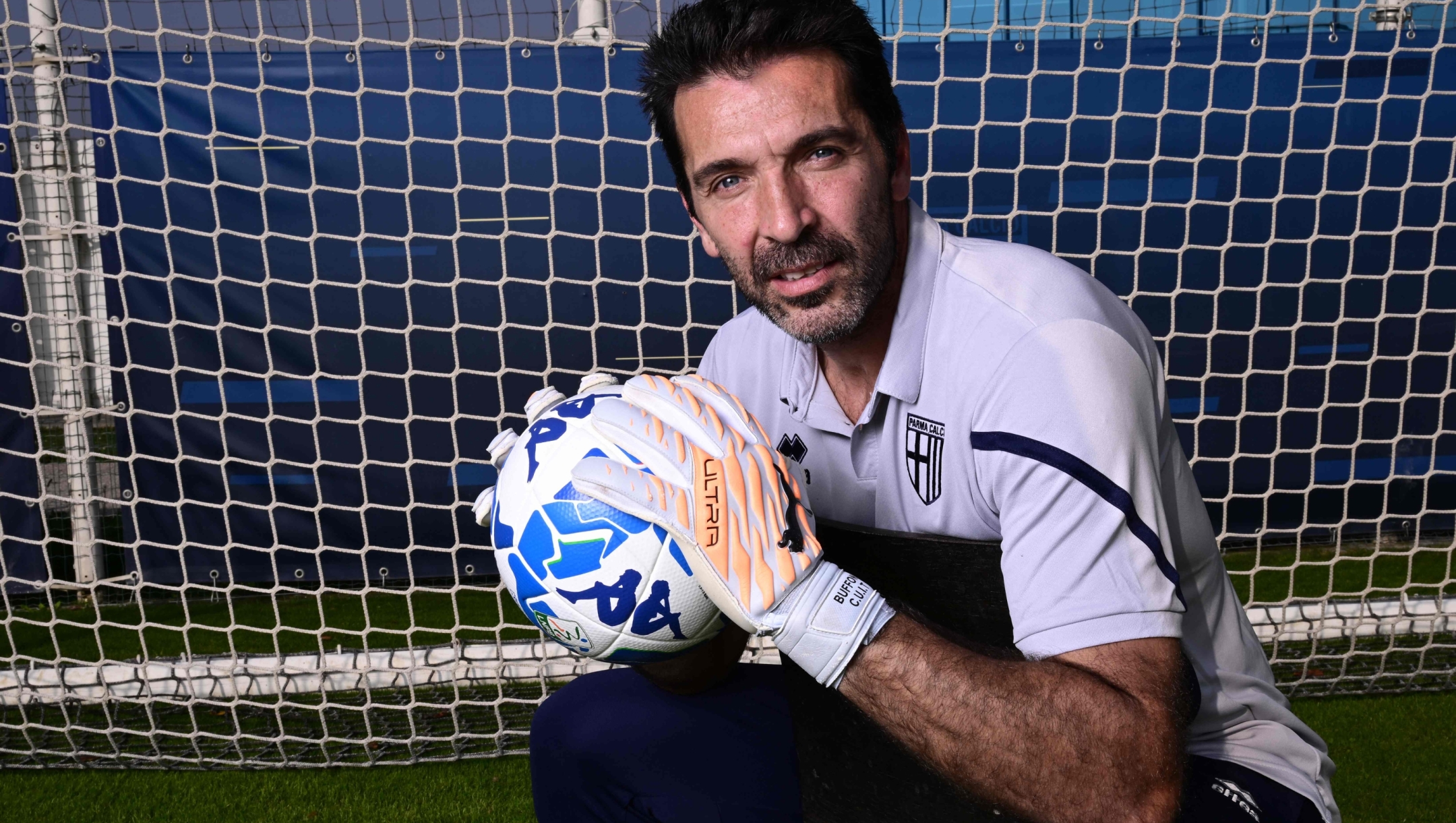 Gianluigi Buffon, known as Gigi, Italian footballer, goalkeeper and captain of Parma Football Club, former 2006 World Champion and vice-champion of Europe in 2012 with the Italian National Team, is pictured during an interview at the Collecchio Sports Center, in Parma on October 27, 2022. (Photo by Miguel MEDINA / AFP)