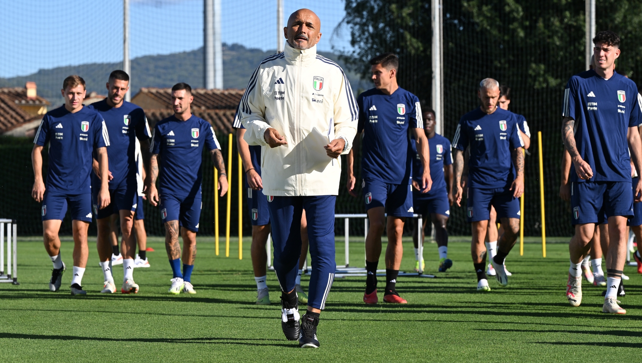FLORENCE, ITALY - SEPTEMBER 04: Head coach of Italy Luciano Spalletti attends during an Italy Training Session at Centro Tecnico Federale di Coverciano on September 04, 2023 in Florence, Italy. (Photo by Claudio Villa/Getty Images)