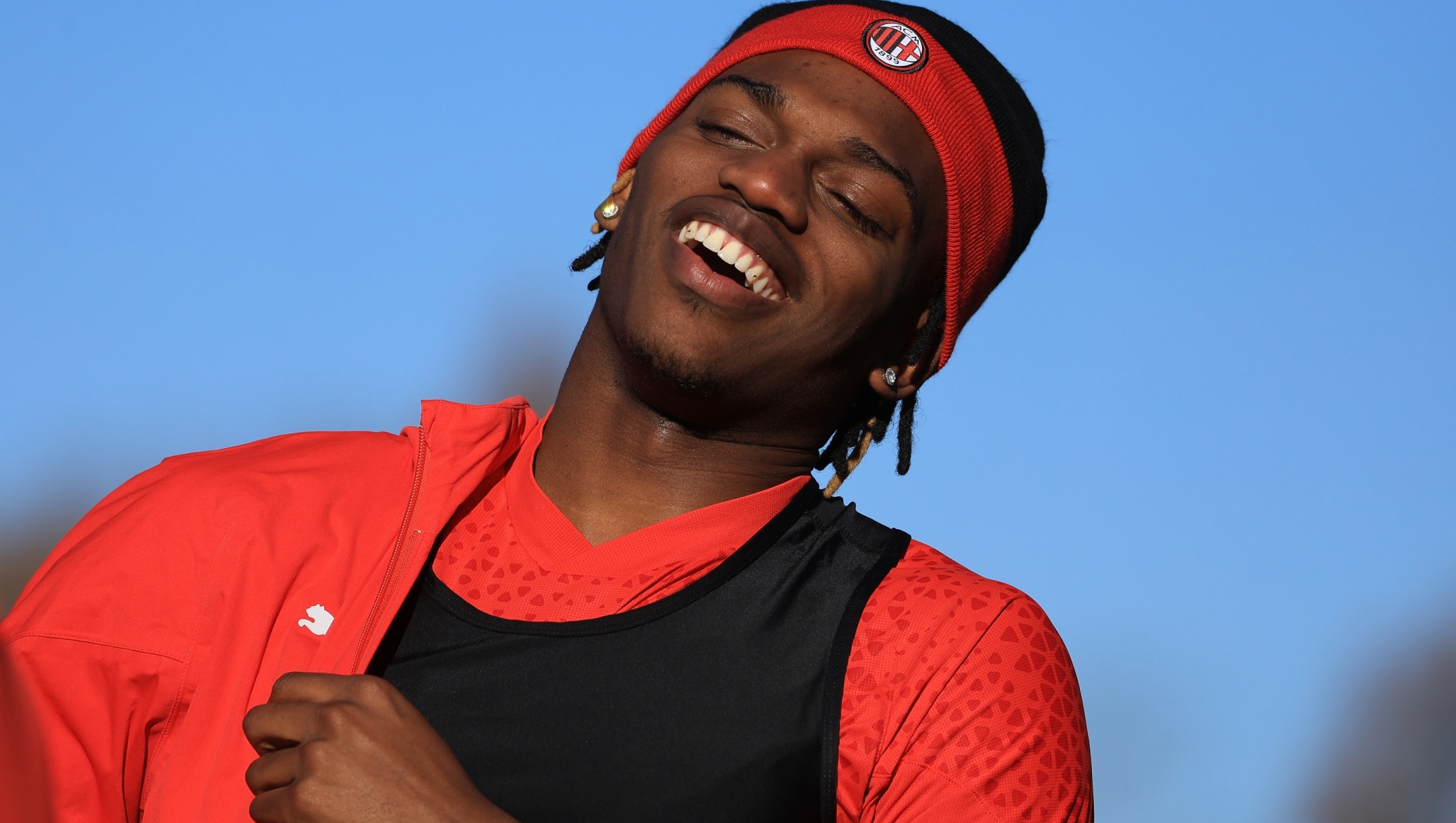 CAIRATE, ITALY - DECEMBER 07: Rafael Leao of AC Milan looks on during an AC Milan Training Session at Milanello on December 07, 2023 in Cairate, Italy. (Photo by Giuseppe Cottini/AC Milan via Getty Images)