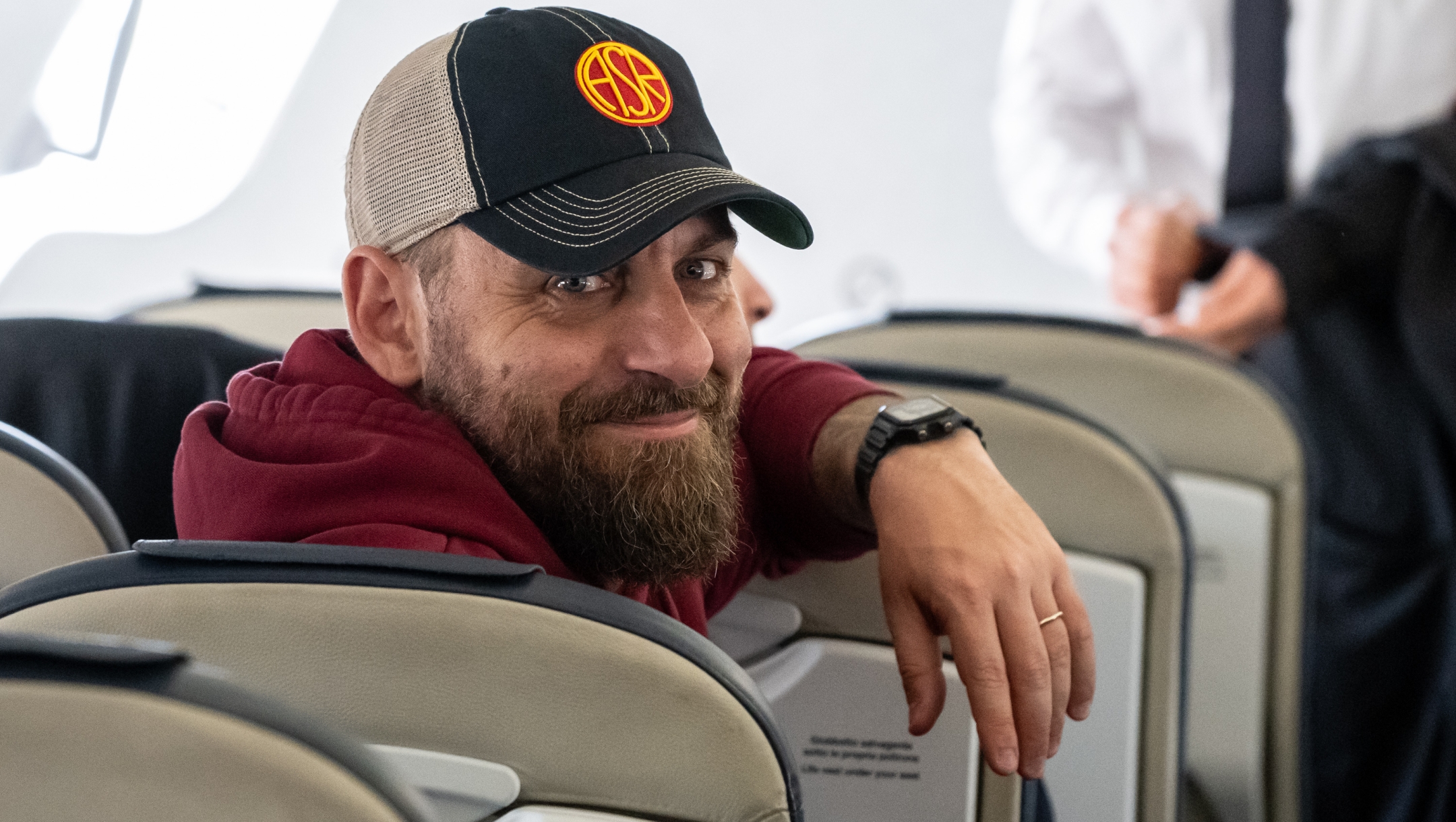 BRIGHTON, ENGLAND - MARCH 13: AS Roma coach Daniele De Rossi travels to Brighton on March 13, 2024 in Brighton, England.  (Photo by Fabio Rossi/AS Roma via Getty Images)