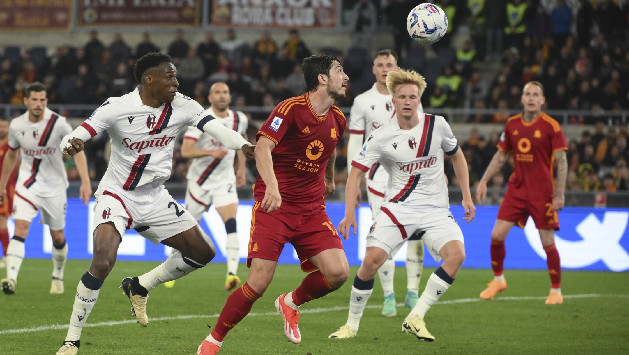 ROME, ITALY - APRIL 22: AS Roma player Sardar Azmoun during the Serie A TIM match between AS Roma and Bologna FC - Serie A TIM  at Stadio Olimpico on April 22, 2024 in Rome, Italy. (Photo by Luciano Rossi/AS Roma via Getty Images)