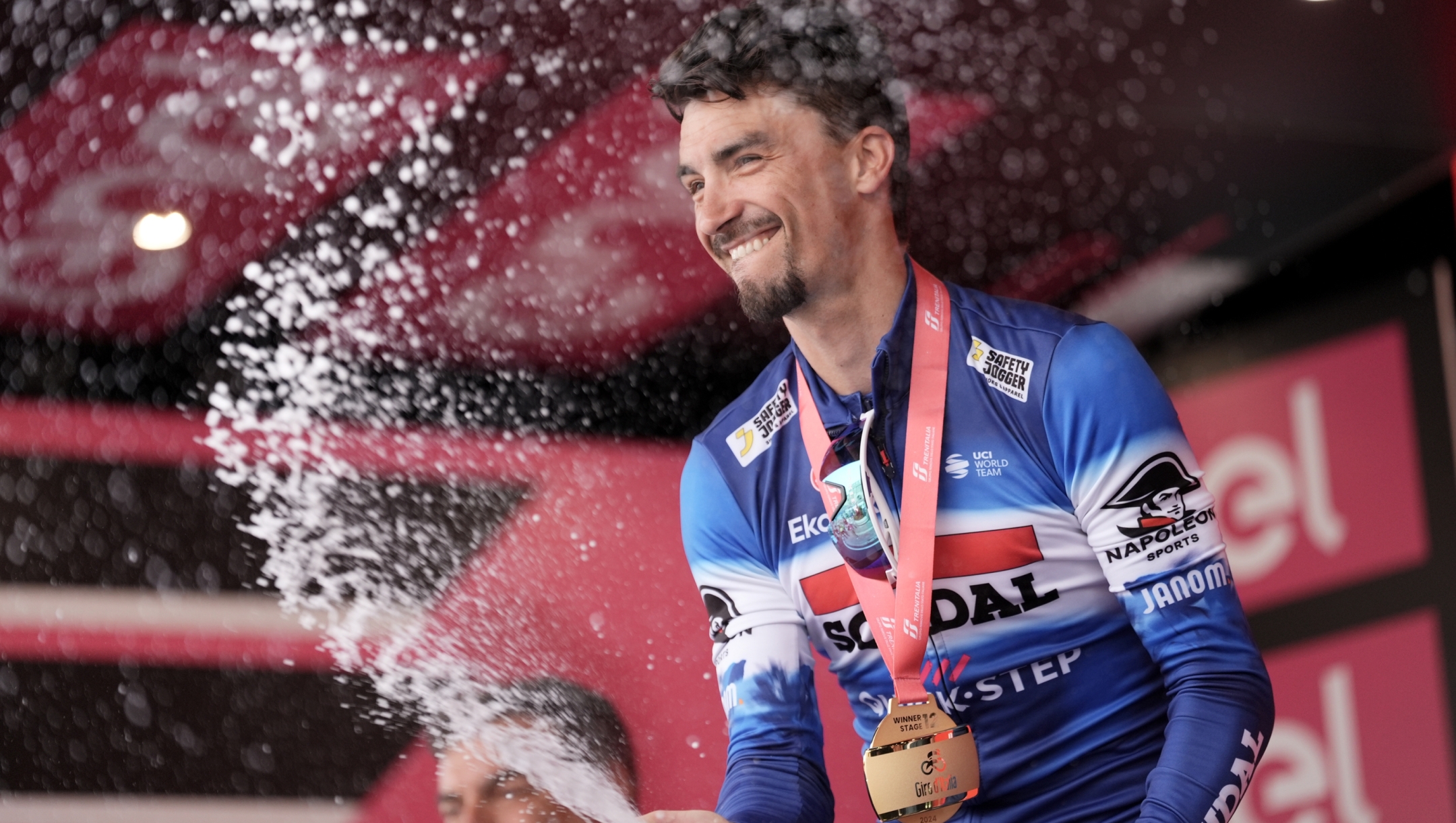 Alaphilippe Julian (Team Soudal - Quickstep) wins the stage 12 of the Giro d'Italia from Martinsicuro to Fano, Italy - Thursday, May 16, 2024 - Sport, Cycling (Photo by Massimo Paolone /LaPresse)