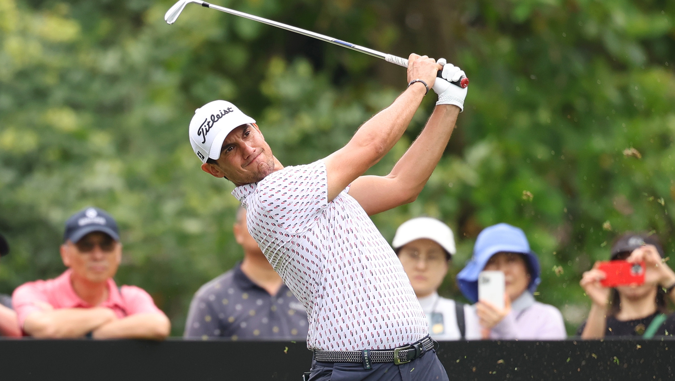 SHENZHEN, CHINA - MAY 02: Matteo Manassero of Italy tees off on the 3rd hole during day one of the Volvo China Open 2024 at Shenzhen Yinxiu Golf Club on May 02, 2024 in Shenzhen, China. (Photo by Lintao Zhang/Getty Images)