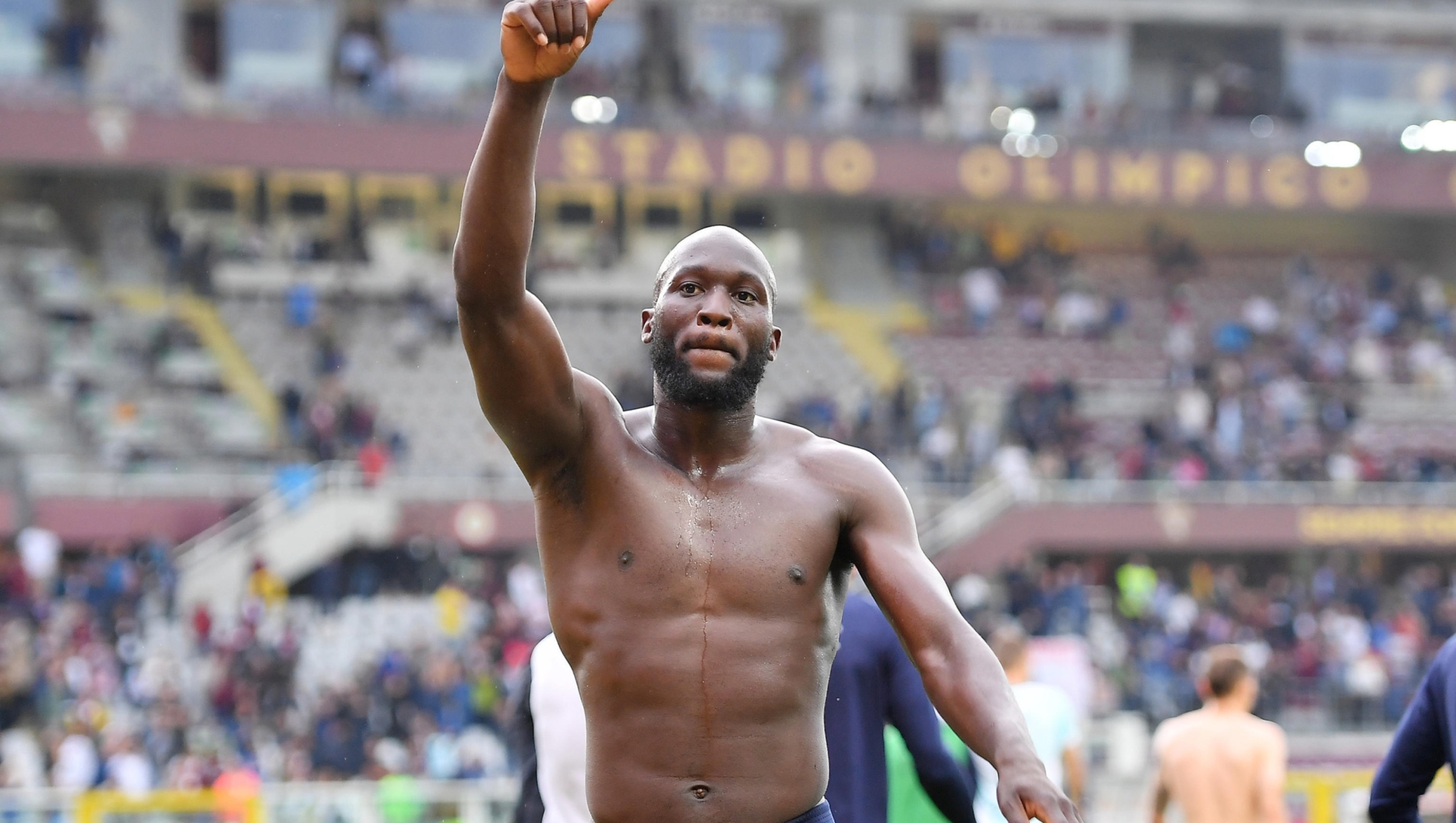Inter's Romelo Lukaku at the end of the italian Serie A soccer match Juventus FC vs AC Milan at the Allianz Stadium in Turin, Italy, 28 May 2023 ANSA/ALESSANDRO DI MARCO