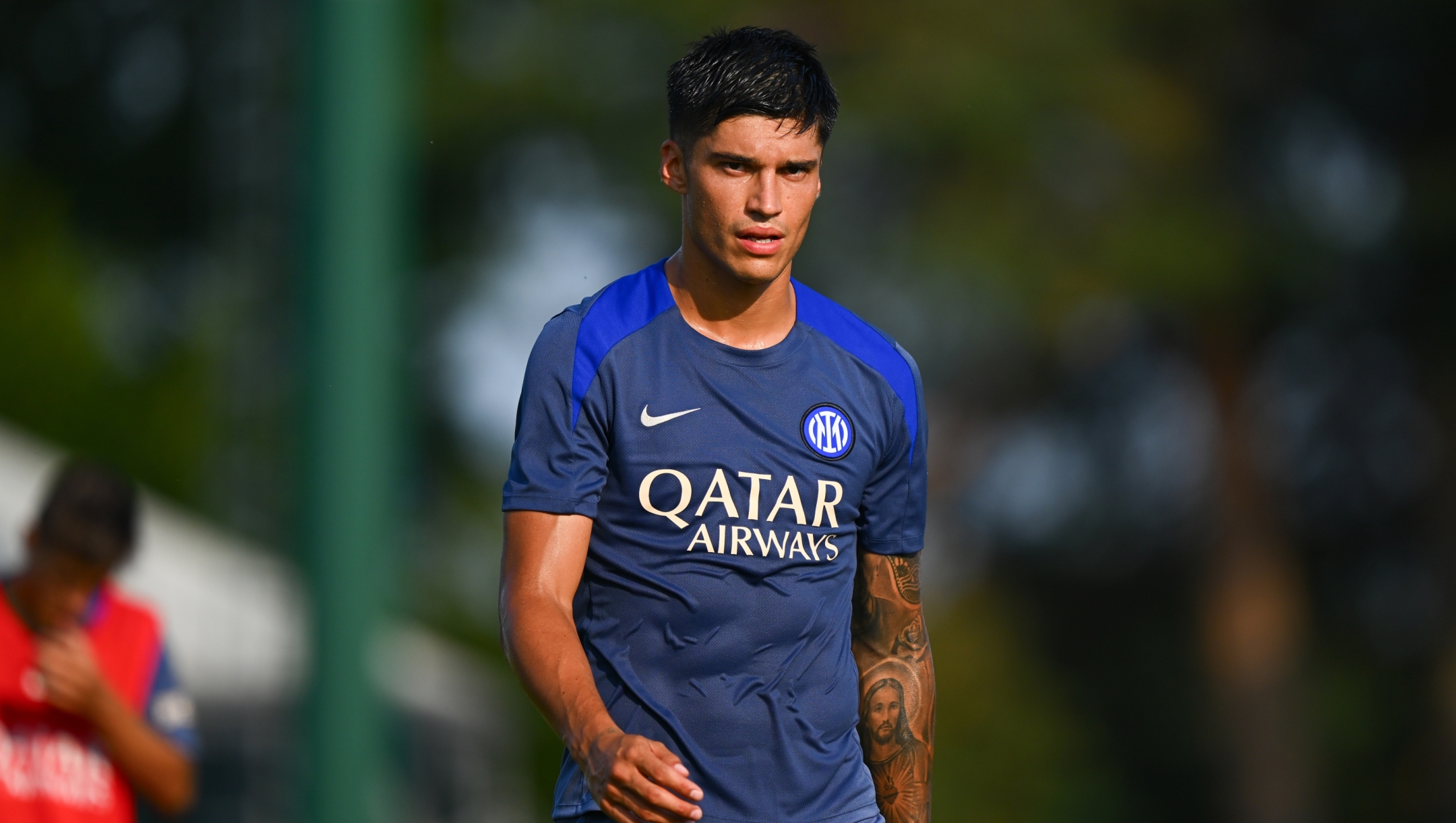 COMO, ITALY - JULY 30: Joaquin Correa of FC Internazionale looks on during the FC Internazionale training session at BPER Training Centre at Appiano Gentile on July 30, 2024 in Como, Italy. (Photo by Mattia Pistoia - Inter/Inter via Getty Images)