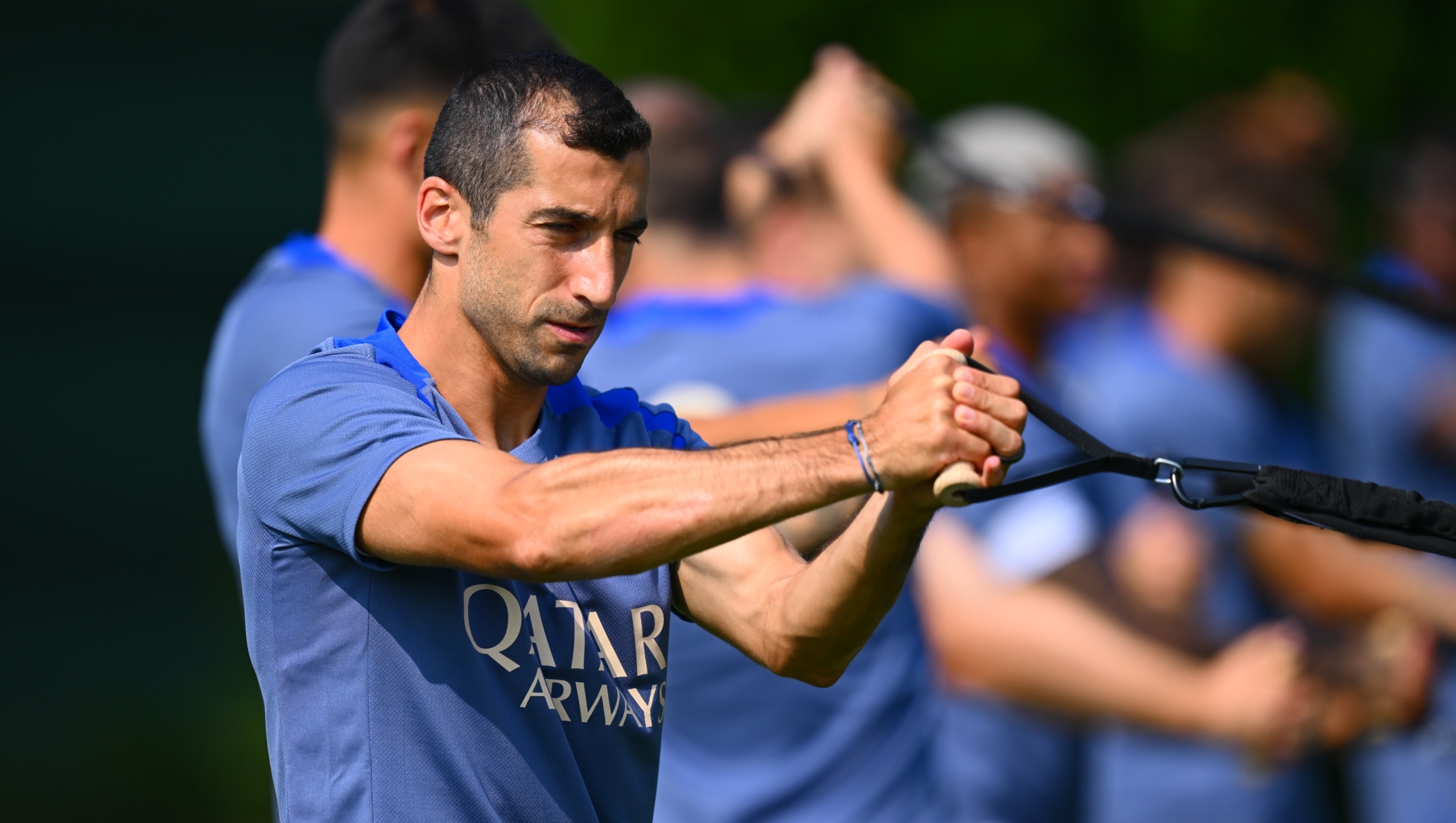 COMO, ITALY - JULY 31: Henrikh Mkhitaryan of FC Internazionale in action during the FC Internazionale training session at BPER Training Centre at Appiano Gentile on July 31, 2024 in Como, Italy. (Photo by Mattia Pistoia - Inter/Inter via Getty Images)