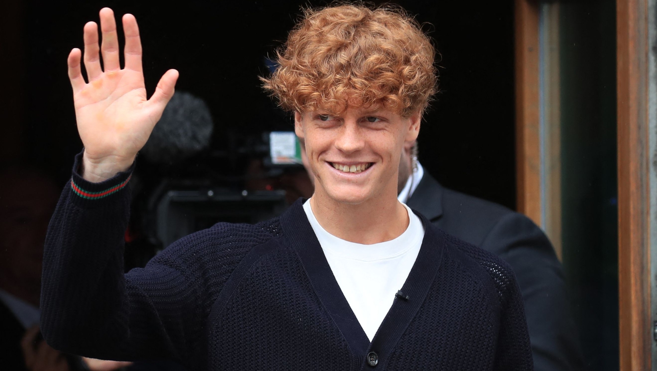 Italian tennis player Jannik Sinner attends a welcome ceremony in his home town, on June 11, 2024 in Sesto (Sexten) in the Dolomites, Italy. Sinner is the new and first ever Italian to be number one tennis player in the PIF ATP rankings. (Photo by Pierre TEYSSOT / AFP)