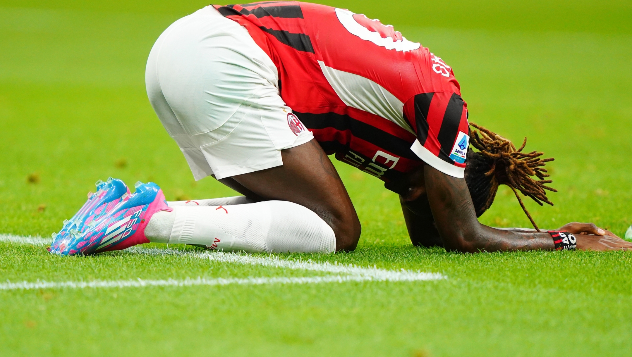 Rafael Leao (AC Milan) during the Serie A soccer match between Milan and Torino at the San Siro Stadium in Milan, north Italy - Saturday, August 17, 2024. Sport - Soccer . (Photo by Spada/Lapresse)