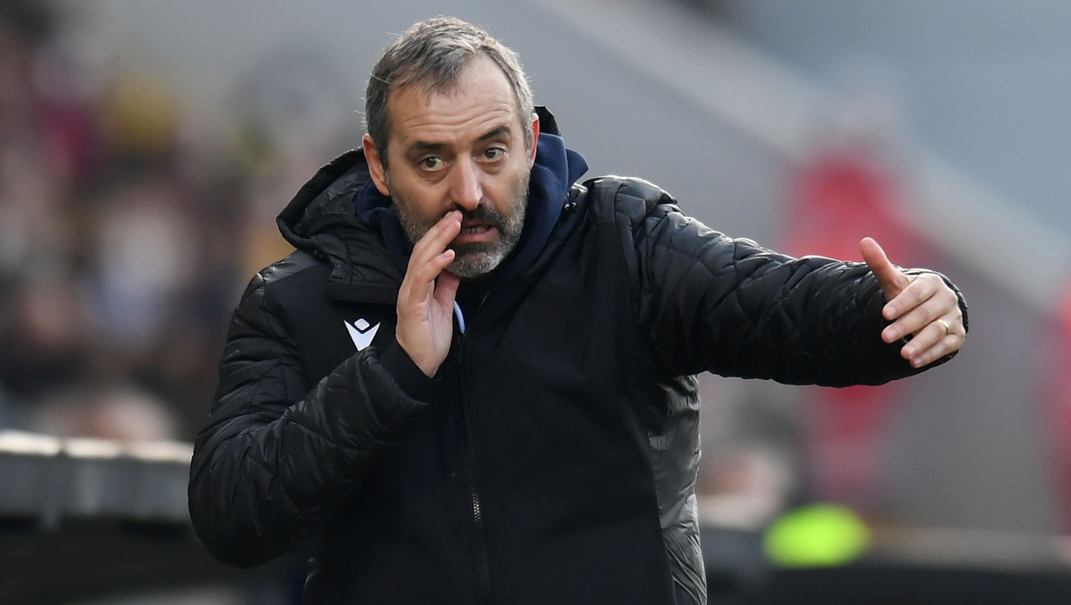 LA SPEZIA, ITALY - JANUARY 23: Marco Giampaolo head coach of UC Sampdoria gestures during the Serie A match between Spezia Calcio and UC Sampdoria at Stadio Alberto Picco on January 23, 2022 in La Spezia, Italy. (Photo by Alessandro Sabattini/Getty Images)