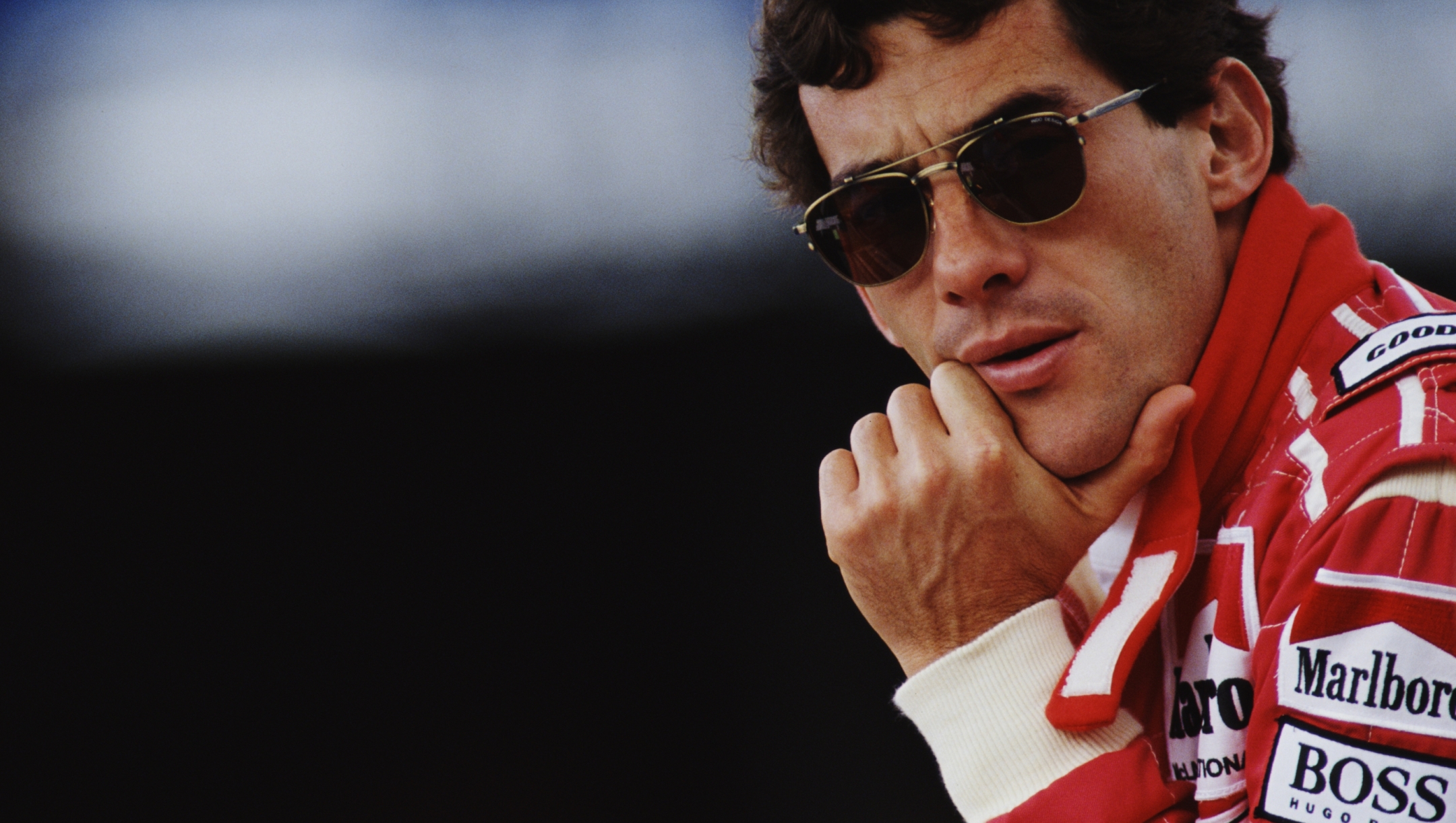 Ayrton Senna of Brazil, driver of the #1 Honda Marlboro McLaren McLaren MP4/7A Honda V128 during tyre testing for the British Grand Prix on 7 July 1992 at the Silverstone Circuit in Towcester, Great Britain. (Photo by Mike Hewitt/Getty Images)