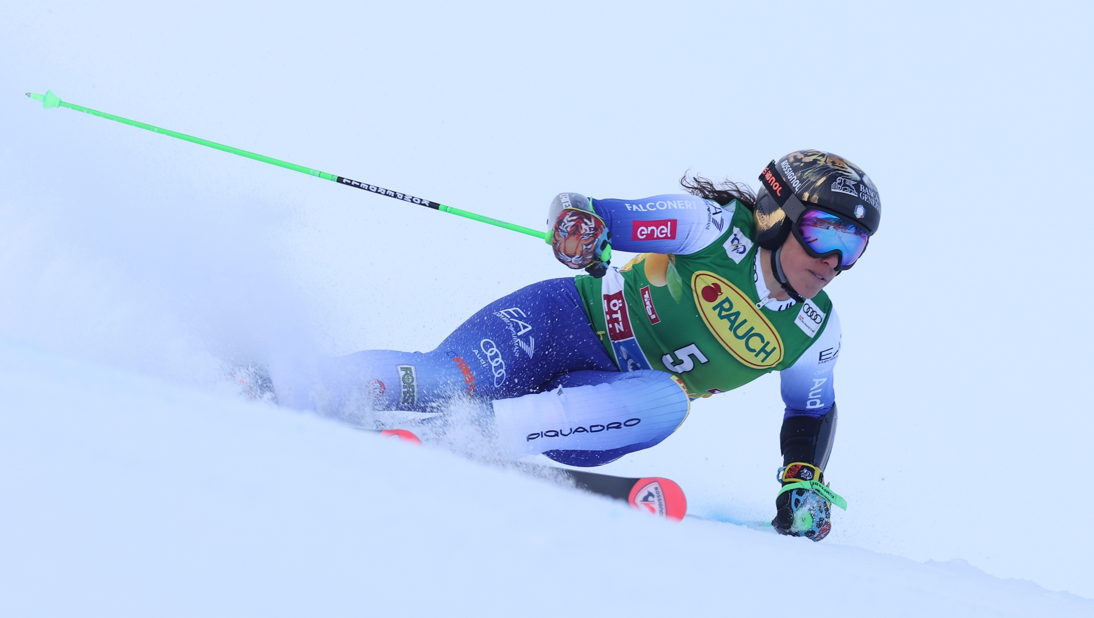 SOELDEN, AUSTRIA - OCTOBER 26: Federica Brignone of Italy competes in her first run of Women's Giant Slalom during the Audi FIS Alpine Ski World Cup on October 26, 2024 in Soelden, Austria. (Photo by Alexander Hassenstein/Getty Images)