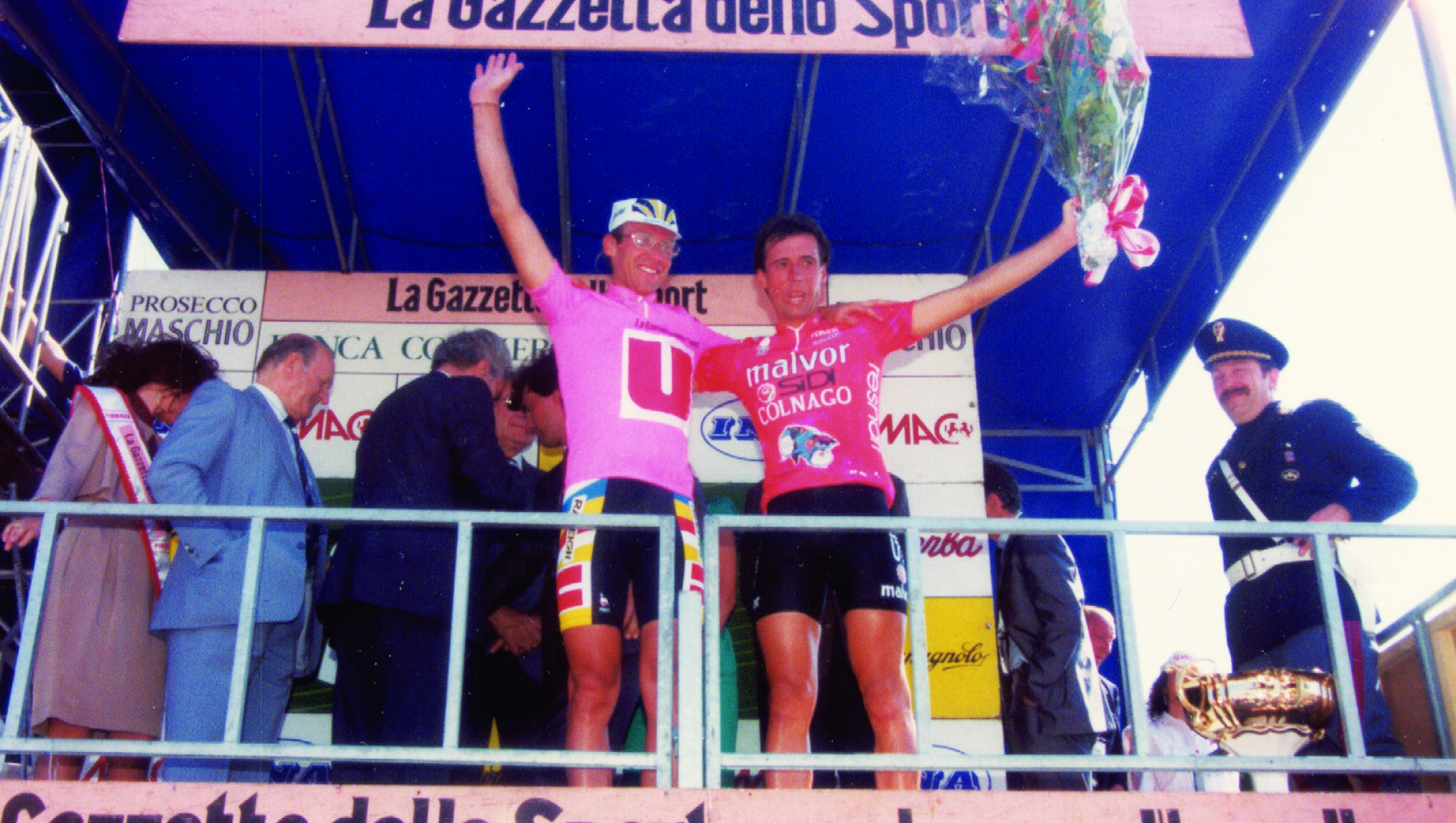 1989, Giro d'Italia, tappa 22 Prato - Firenze, Malvor - Colnago, Super U, Giupponi Flavio, Fignon Laurent, Firenze