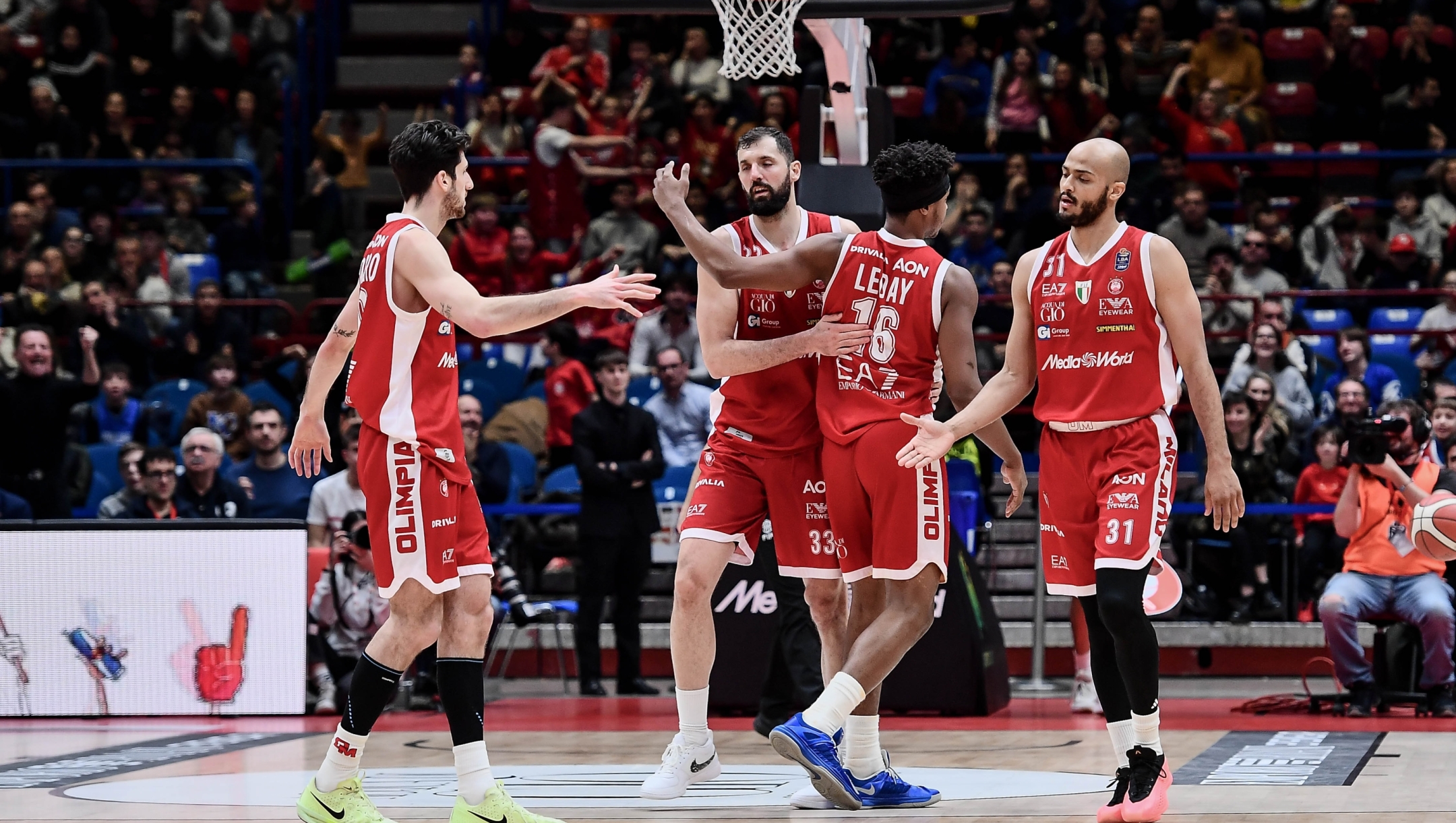 Nikola Mirotic, Zach LeDay, Shavon Shields, Leandro Bolmaro
EA7 Emporio Armani Olimpia Milano - Unahotels Reggio Emilia
LBA Legabasket Serie A Unipol 2024/2025
15^ giornata 
Milano, 12/01/2025
Foto ClaudioDegaspari // Ciamillo-Castoria