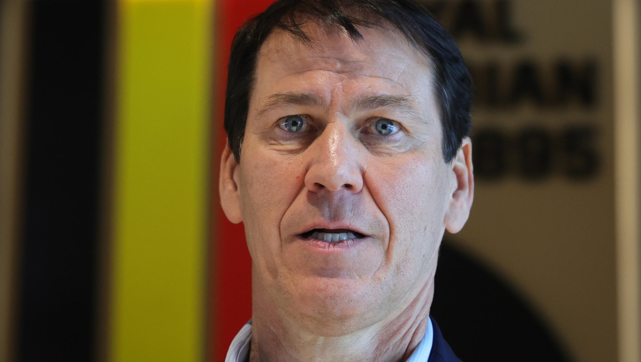 epa11849653 Rudi Garcia, new head coach of the Belgian national soccer team looks on during his presentation at a press conference in Tubize, Belgium, 24 January 2025.  EPA/OLIVIER MATTHYS