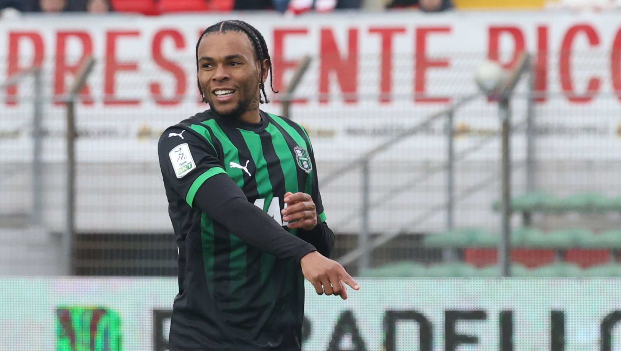 Laurient Armand durante la partita tra Mantova e Sassuolo del Campionato italiano di calcio Serie BKT 2024/2025 - Stadio Danilo Martelli, Italia - 8 Febbraio 2025 - Sport (foto Riccardo Bortolotti LaPresse)