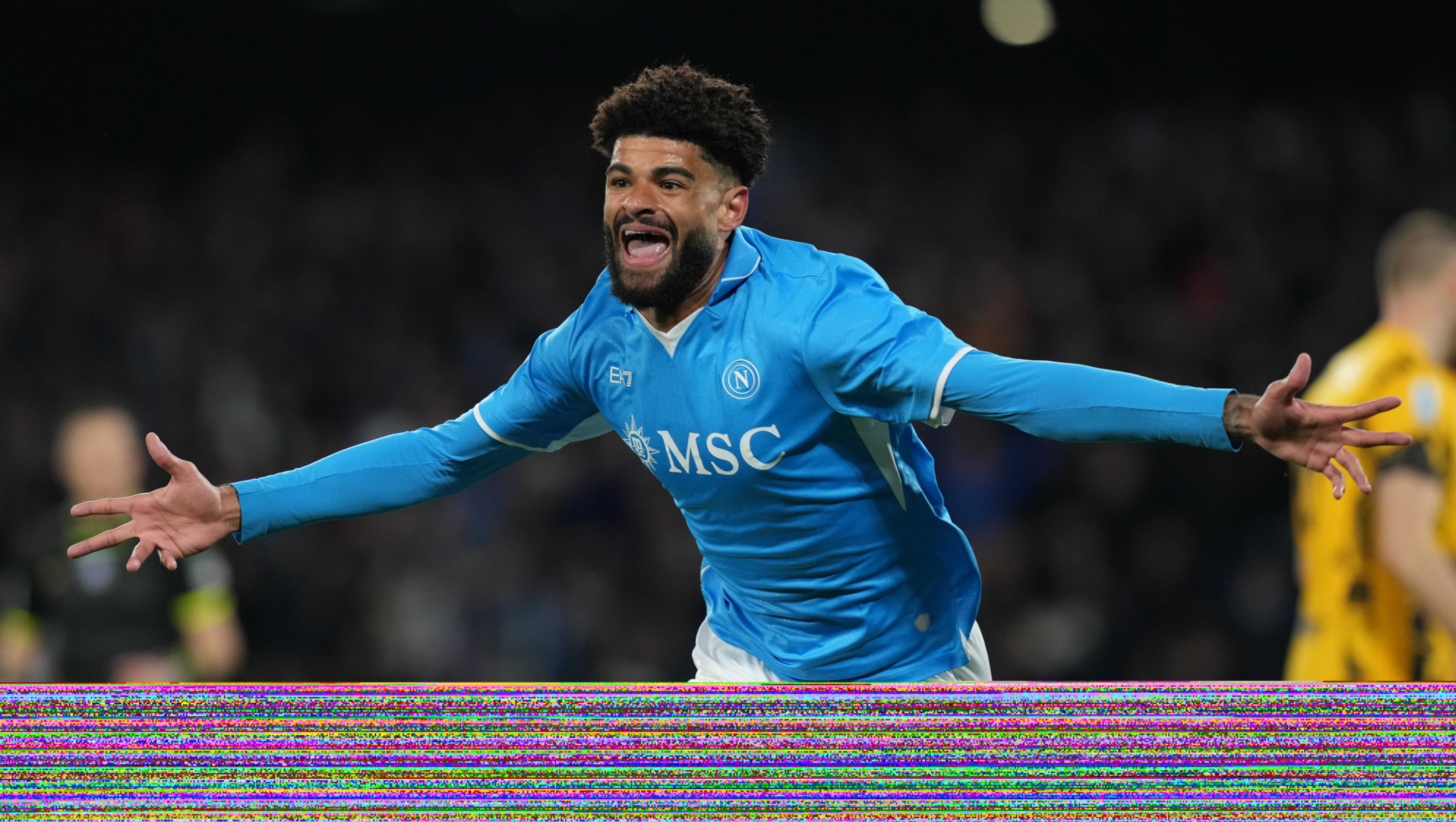 Napoli???s Philip Billing celebrate after scoring during the Serie A EniLive soccer match between Napoli and Inter at the Naples Diego Armando Maradona stadium, Italy - Saturday March 01, 2025 - Sport  Soccer ( Photo by Alfredo Falcone/LaPresse )