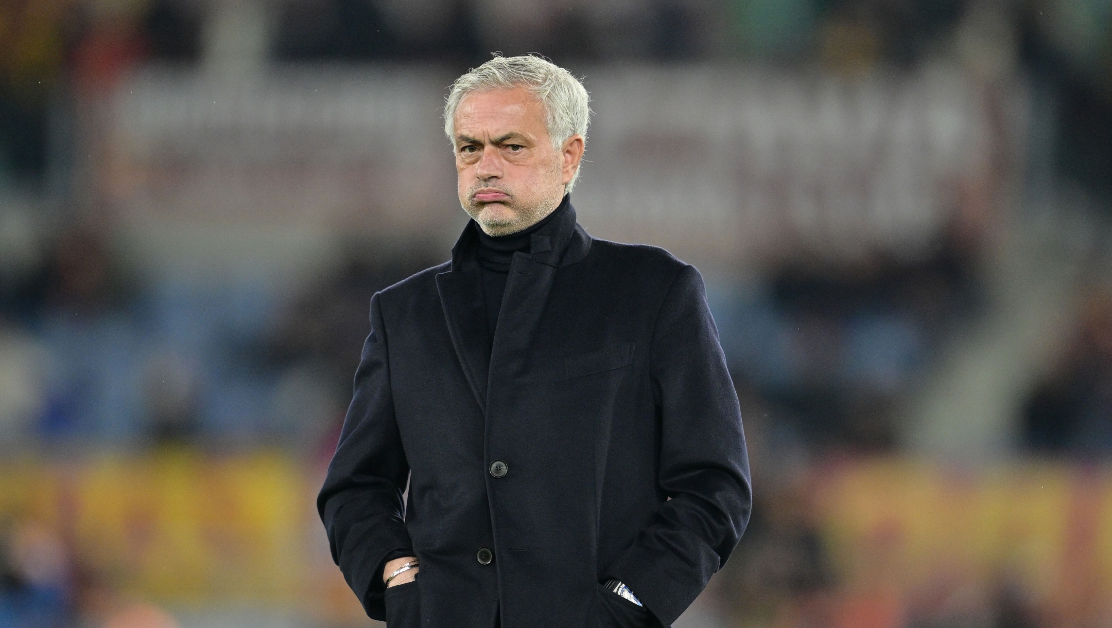Foto Alfredo Falcone/LaPresse 07 Gennaio 2024 - Roma, Italia - sport, calcio - Roma vs Atalanta - Campionato italiano di calcio Serie A TIM 2023/2024 - Stadio Olimpico di Roma. Nella foto: Jose’ Mourinho (head coach AS Roma) Foto Alfredo Falcone/LaPresse January 07, 2024 Rome, Italy - sport, soccer - Roma vs Atalanta - Italian Serie A Football Championship 2023/2024 - Olimpic Stadium în Rome. In the pic: Jose’ Mourinho (head coach AS Roma)
