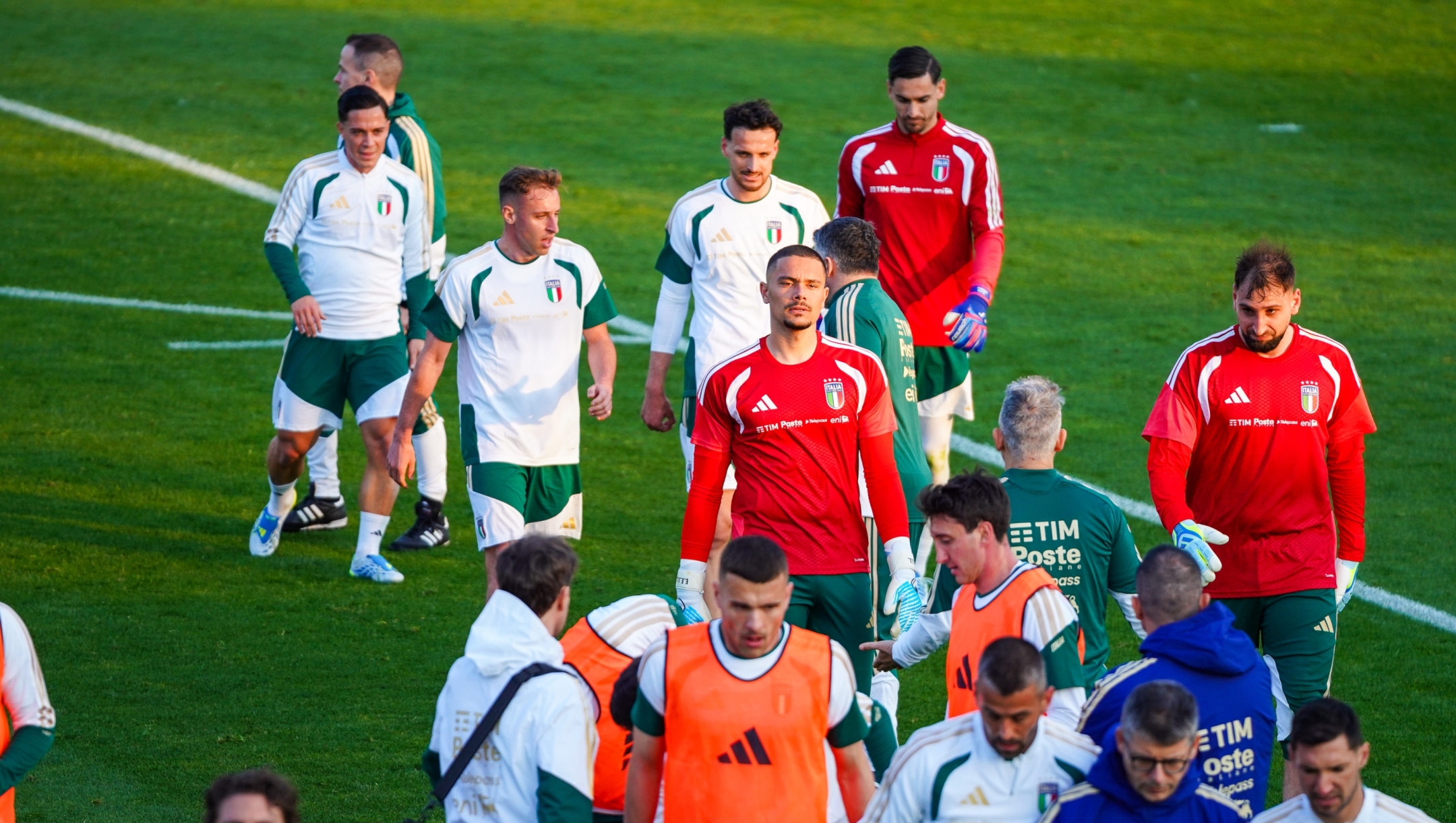 The Italy team during the Italia team training at federal technical center of Coverciano, Florence, Italy - March 23, 2026. Sport - Soccer (Photo by LaPresse)