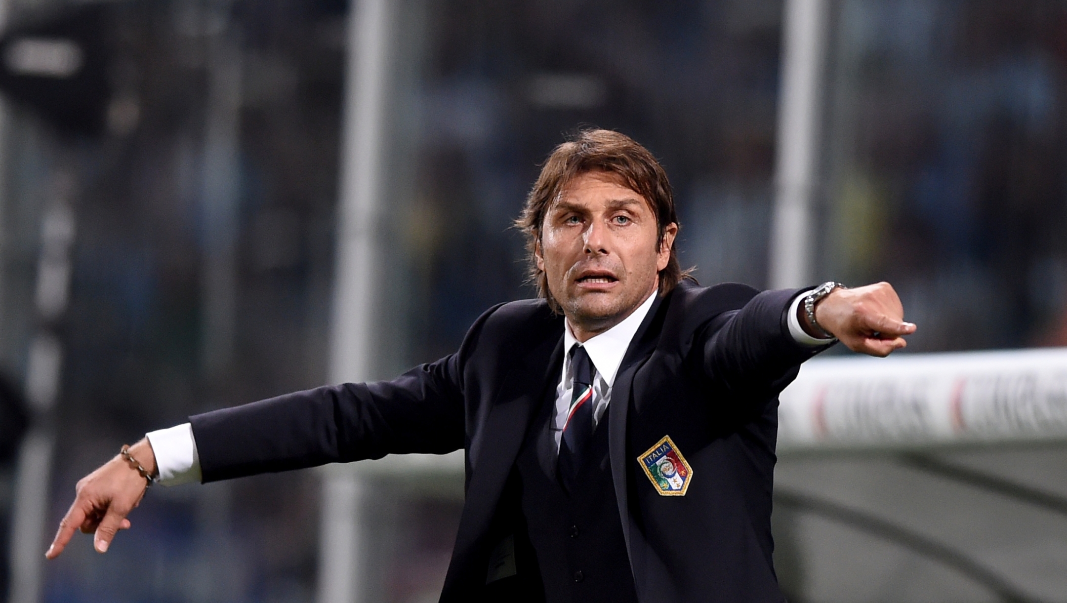 during the EURO 2016 Group H Qualifier match between Italy and Azerbaijan  at Stadio Renzo Barbera on October 10, 2014 in Palermo, Italy.