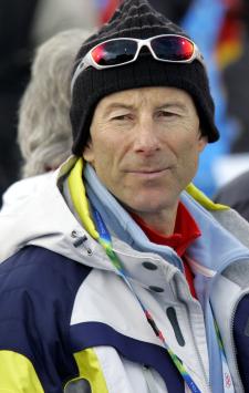 FILE - Swedish ski legend Ingemar Stenmark is seen in the stands of the Men's Slalom at the Turin 2006 Winter Olympic Games in Sestriere Colle, Italy, Saturday, Feb. 25, 2006. Ingemar Stenmark's unbreakable skiing record just got matched by Mikaela Shiffrin. The American won a giant slalom on Friday, March 10, 2023, to equal the Swedish great's record of 86 World Cup victories, which he set more than three decades ago. (AP Photo/Luca Bruno, File)