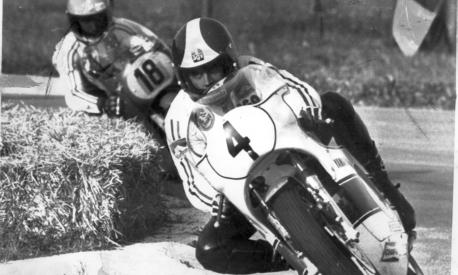 Giacomo Agostini nel GP Nazioni 1975 a Imola