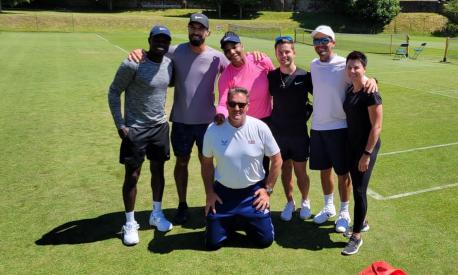 Jason Worrall con Serena Williams e lo staff della campionessa americana