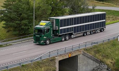 Scania R-series solar-powered hybrid electric truck
