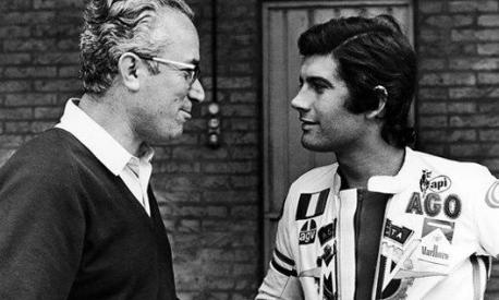 Arturo Magni insieme a Giacomo Agostini